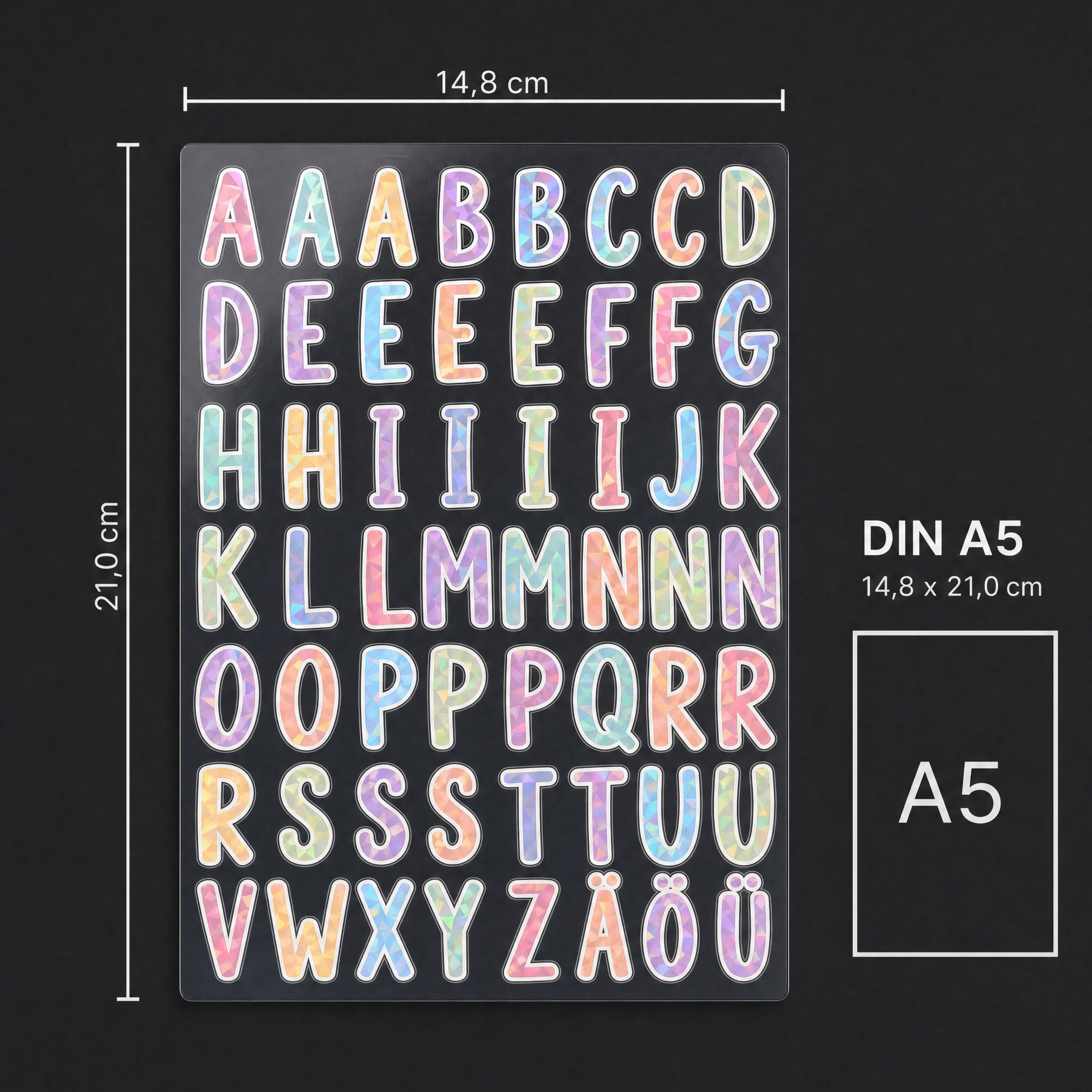 bearfoot-premium-sticker-aufkleber-din-a5-buchstaben-holografisch image 5
