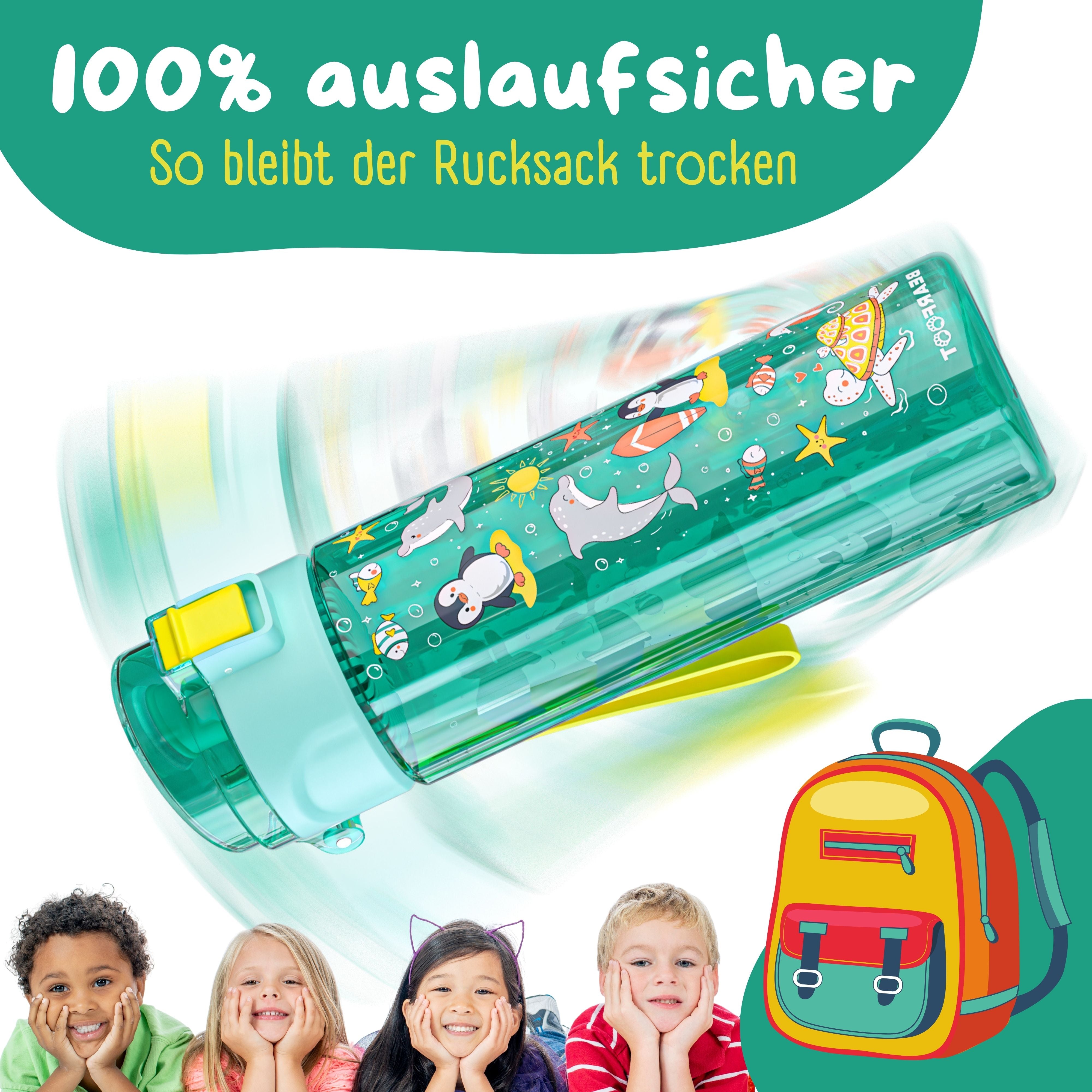 bearfoot-trinkflasche-ozean-mint-500-ml-bpa-frei image 7