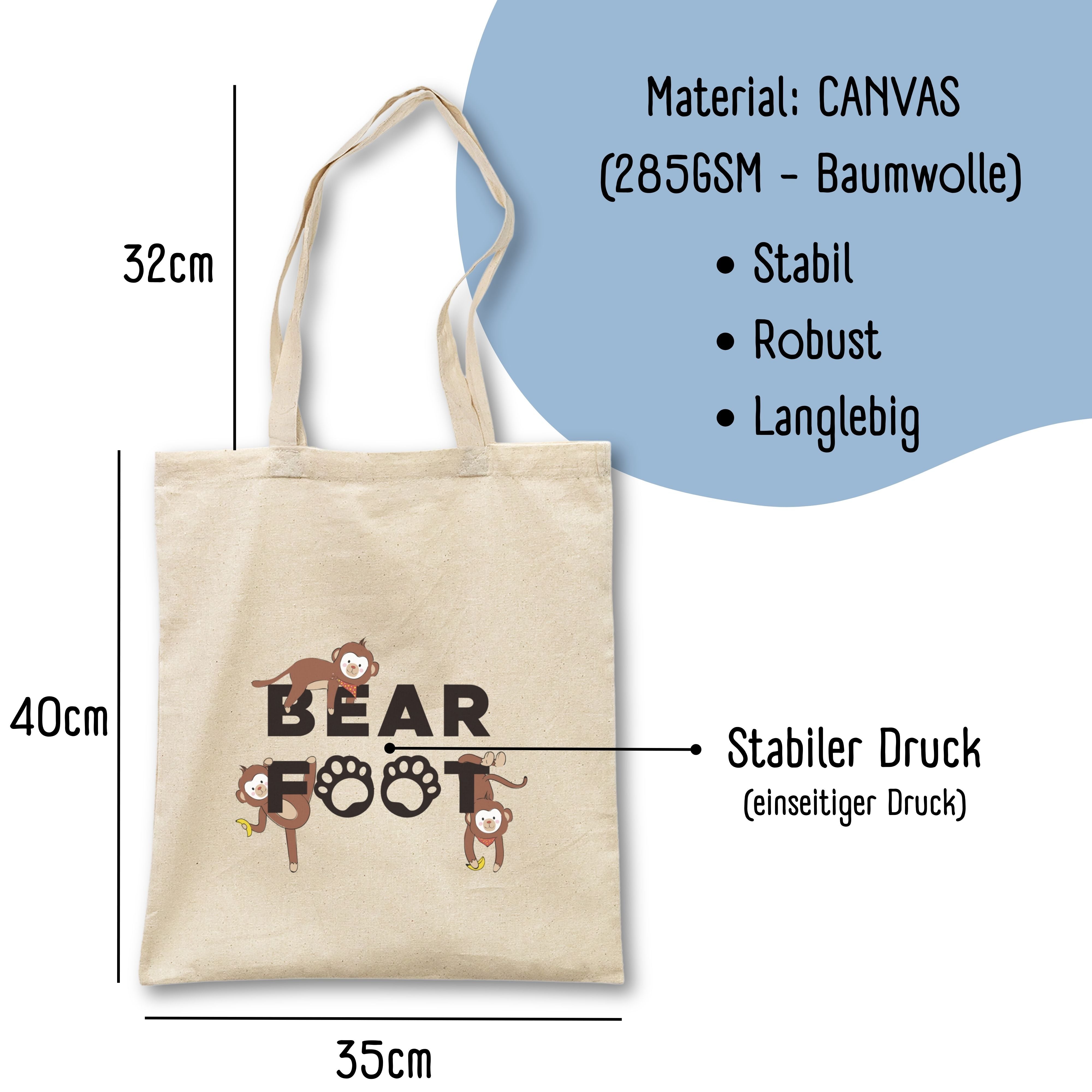 bearfoot-jutebeutel-stoffbeutel-affen-logo-35x40cm-baumwolle image 3