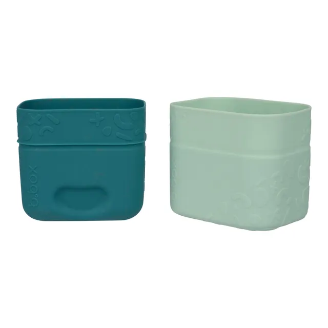 b-box-snack-cups-silikonbecher-forest-gr-n-mit-deckel image 1
