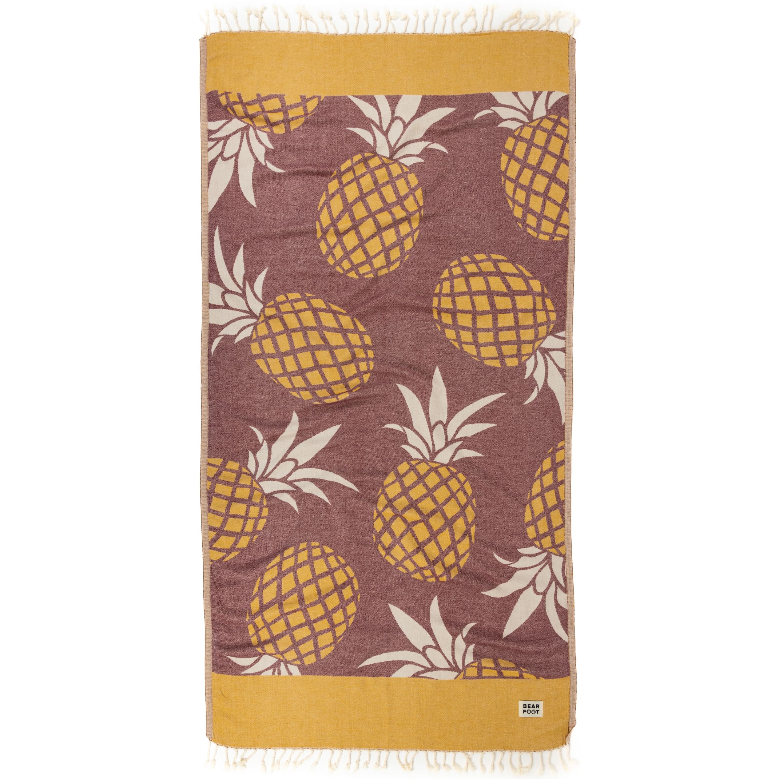 bearfoot-pineapple-red-strandtuch-baumwolle-100-cotton-gro image 1