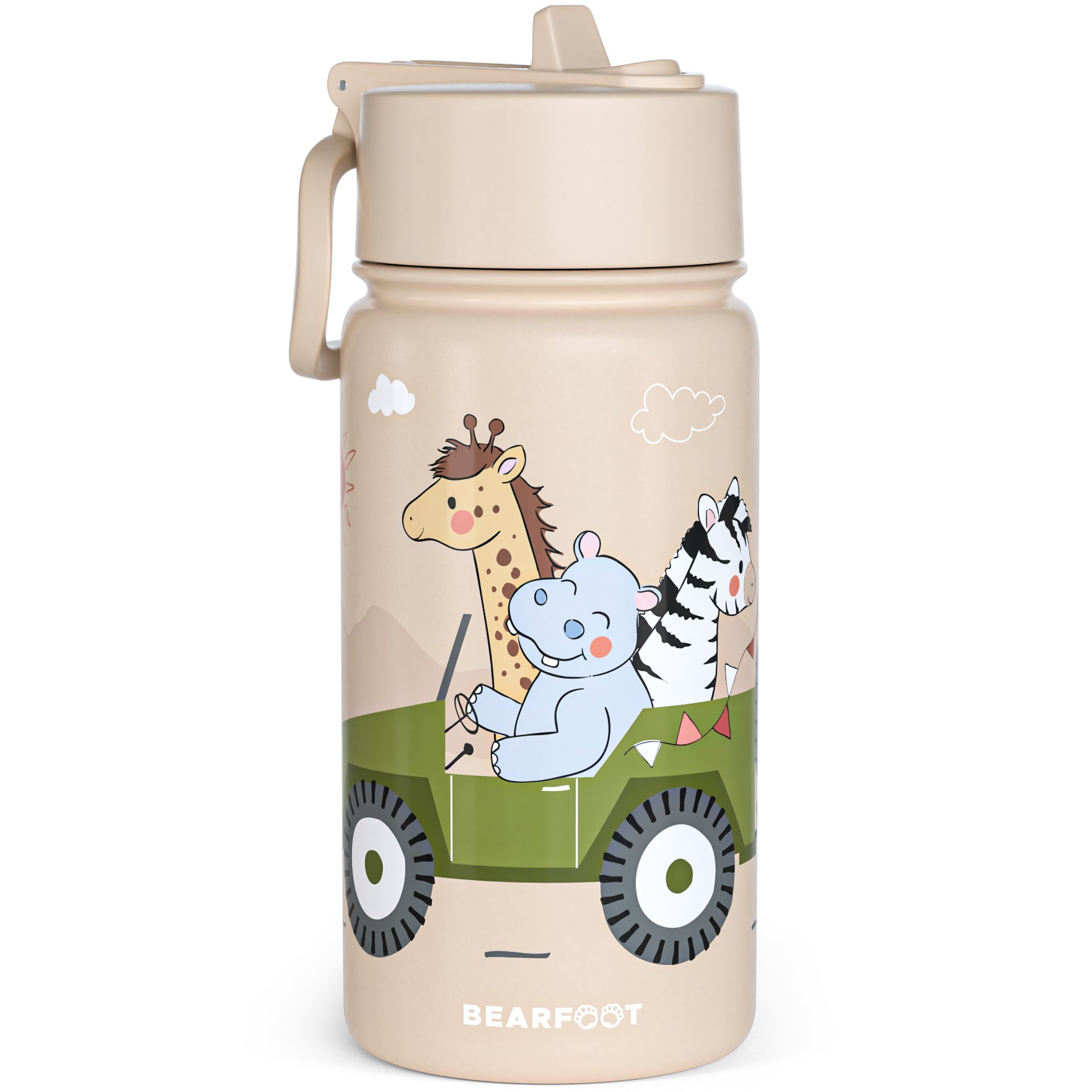 bearfoot-isolierflaschen-safari-trinkflasche-400-ml-edelstahl-braun image 2
