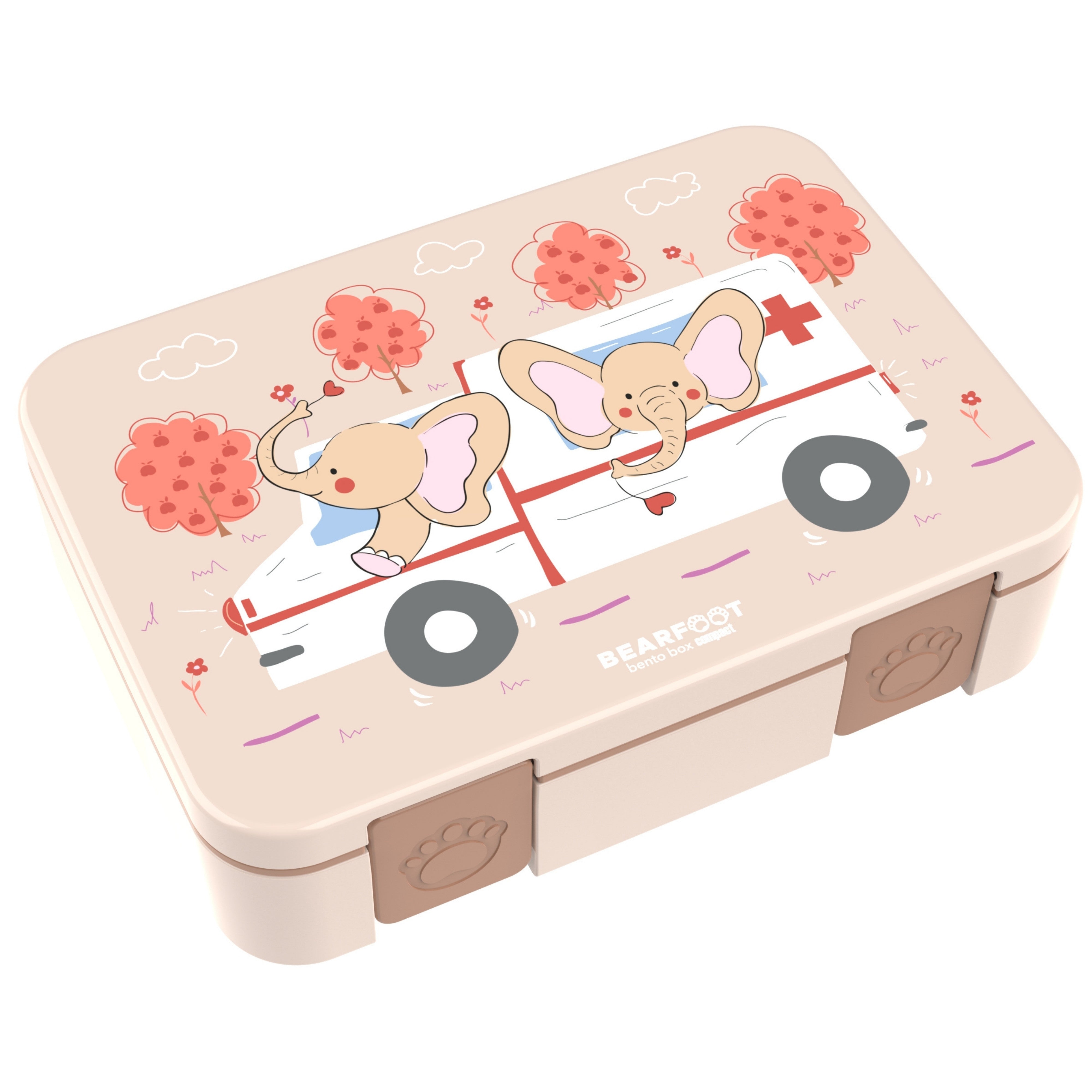 bearfoot-bento-box-compact-brotdose-950ml-krankenwagen-braun image 1