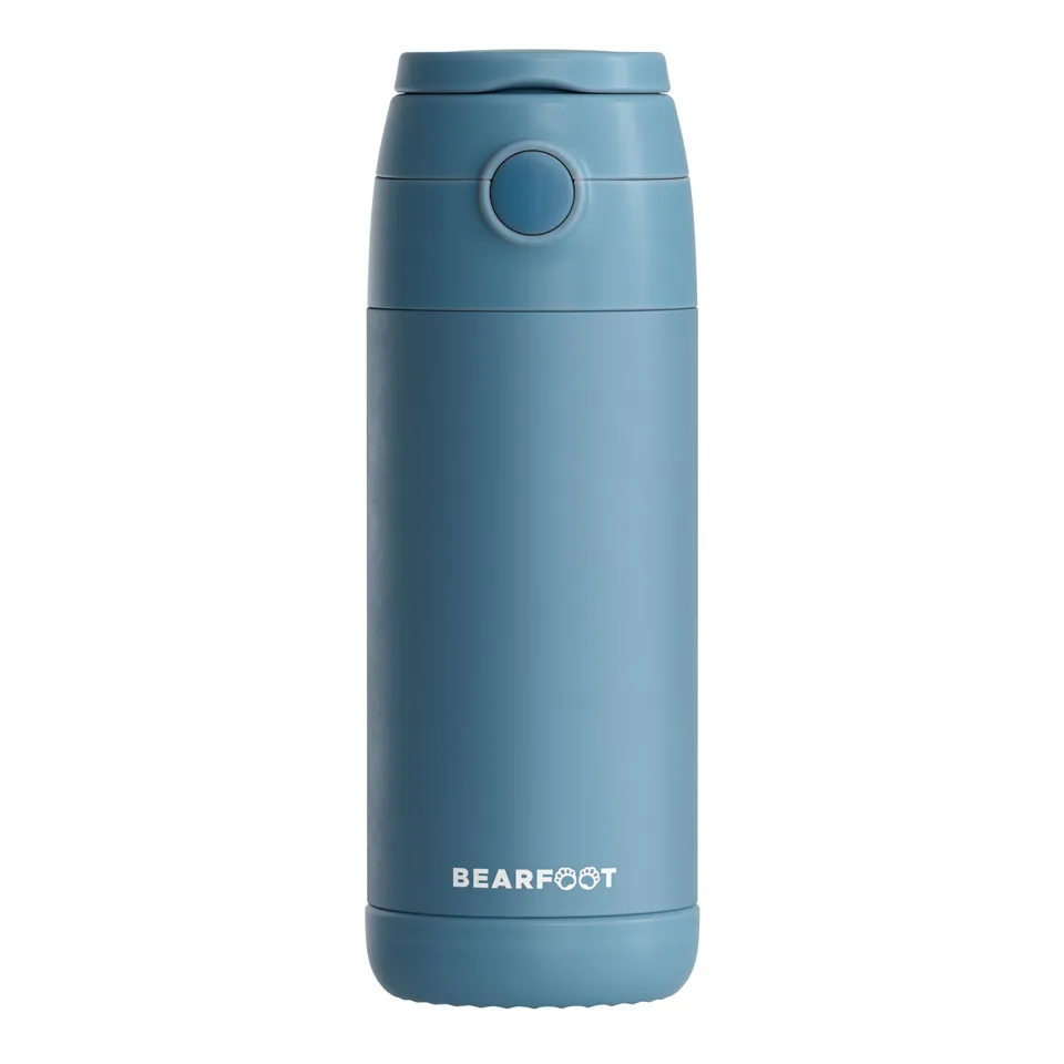 bearfoot-thermo-trinkflasche-edelstahl-blau-350ml-kinderfreundlich image 1