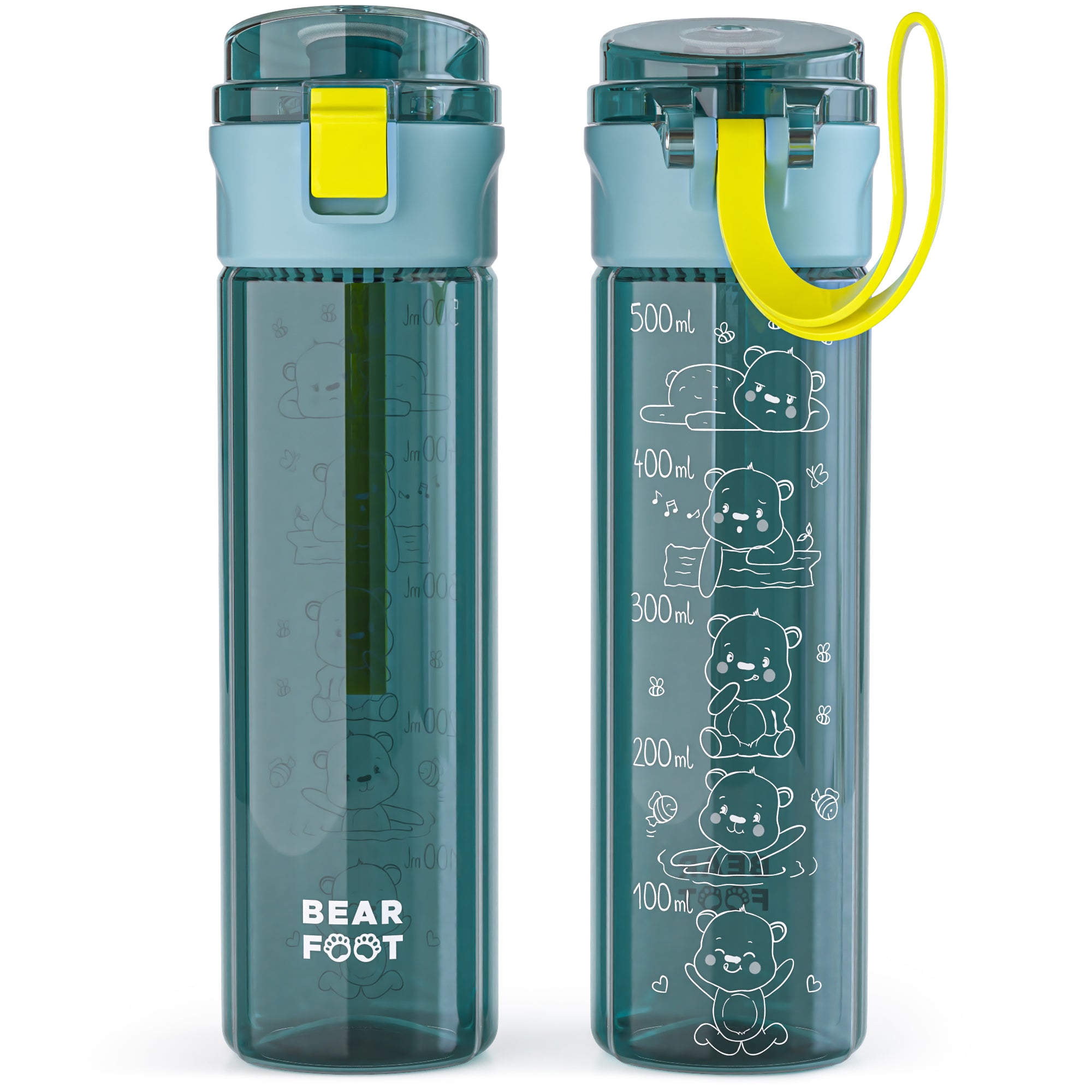 bearfoot-trinkflasche-logo-blau-500ml-wasserflasche-tritan image 1
