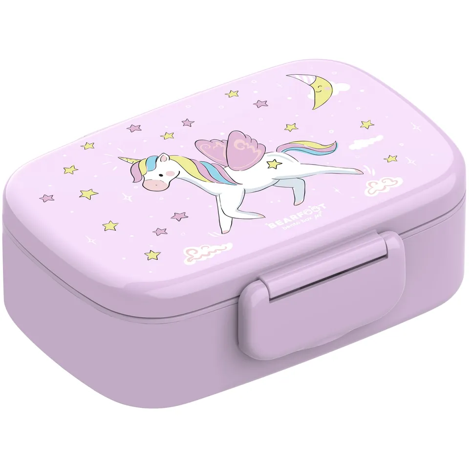 bearfoot-brotdose-kinder-einhorn-lila-bento-lunchbox-mit-f-chern image 1