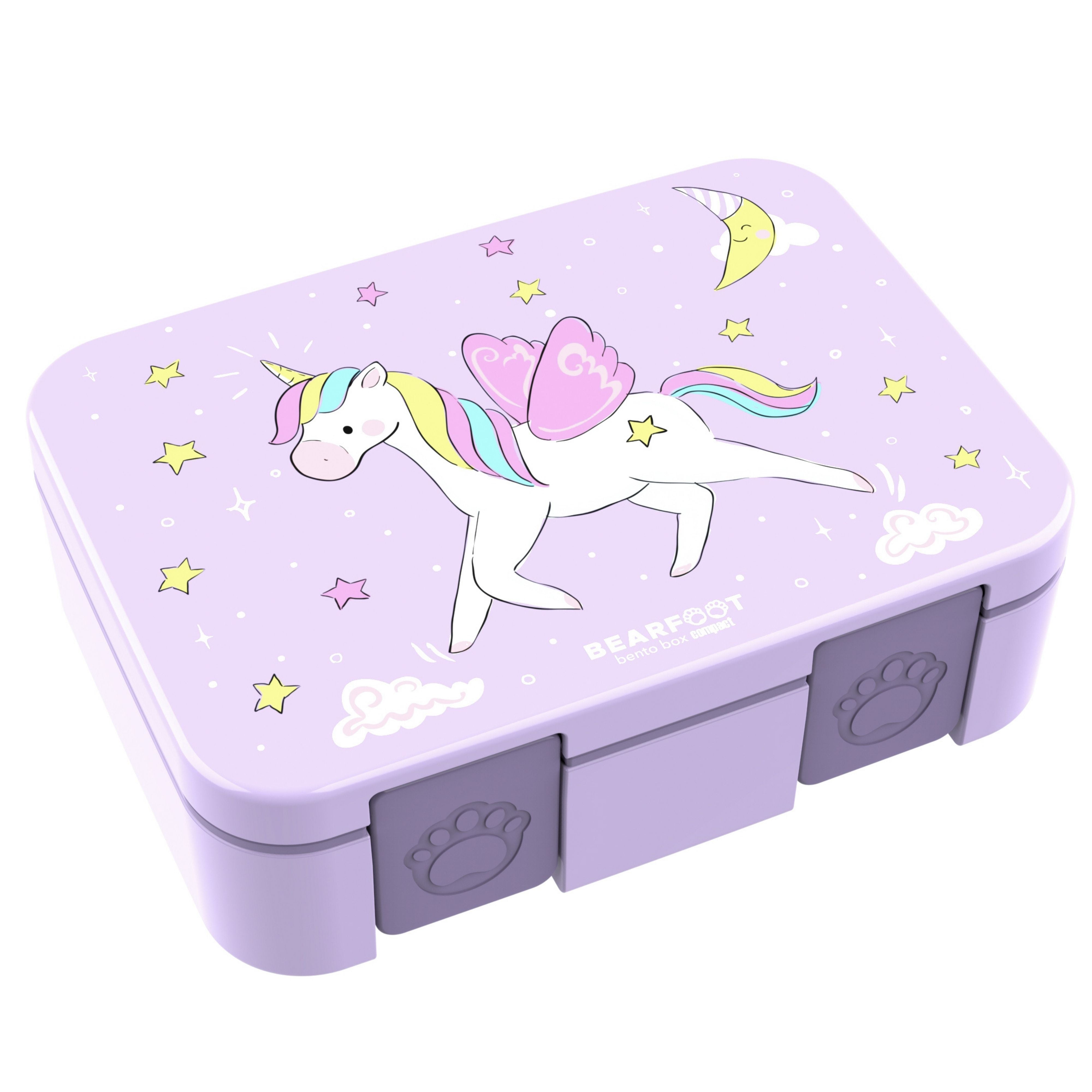 bearfoot-bento-box-compact-brotdose-einhorn-lila-auslaufsicher-650ml image 2