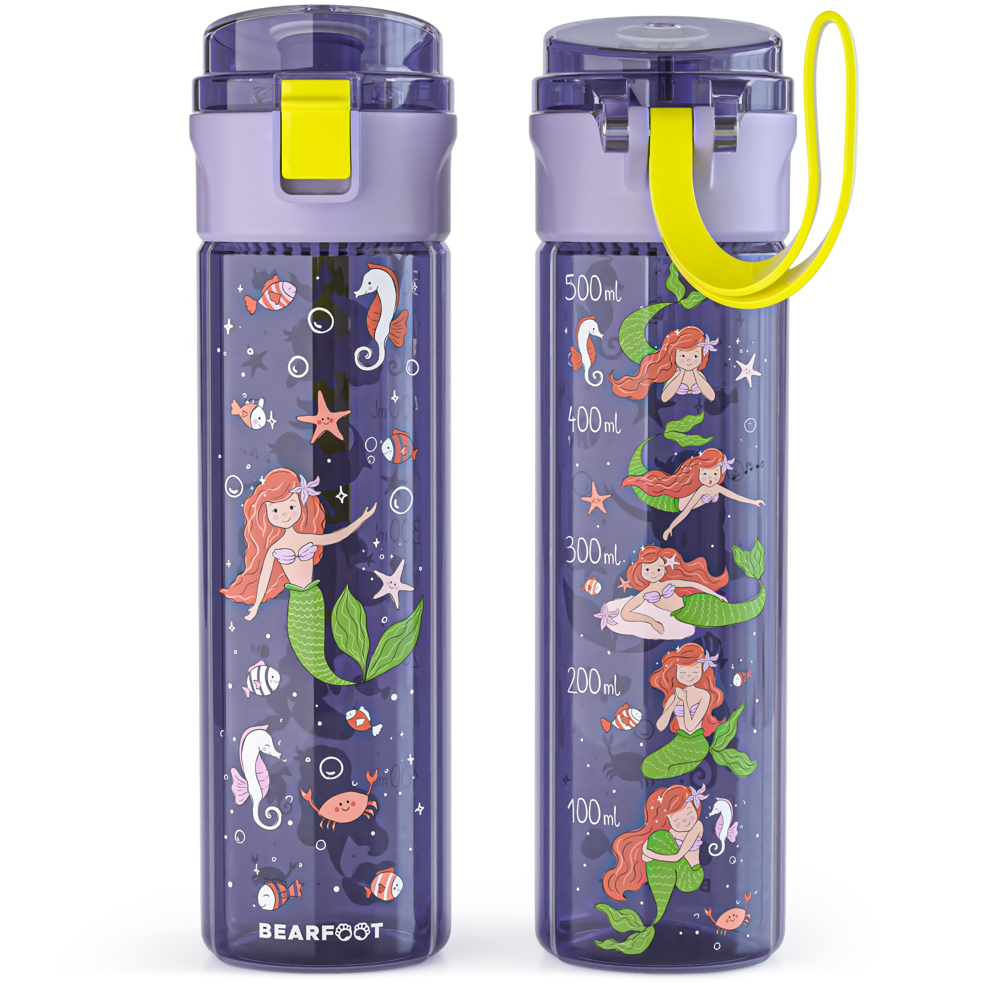 bearfoot-trinkflasche-meerjungfrau-lila-kinder-500ml-tritan image 3