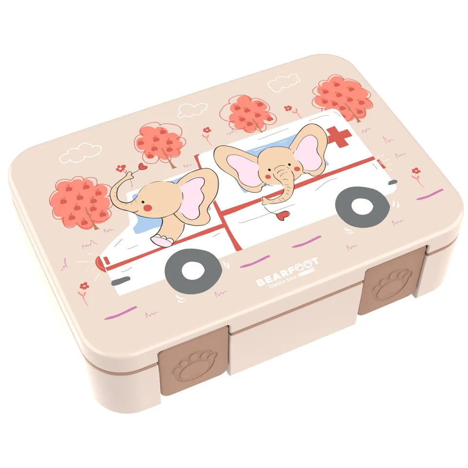 bearfoot-bento-box-compact-brotdose-950ml-krankenwagen-braun image 1