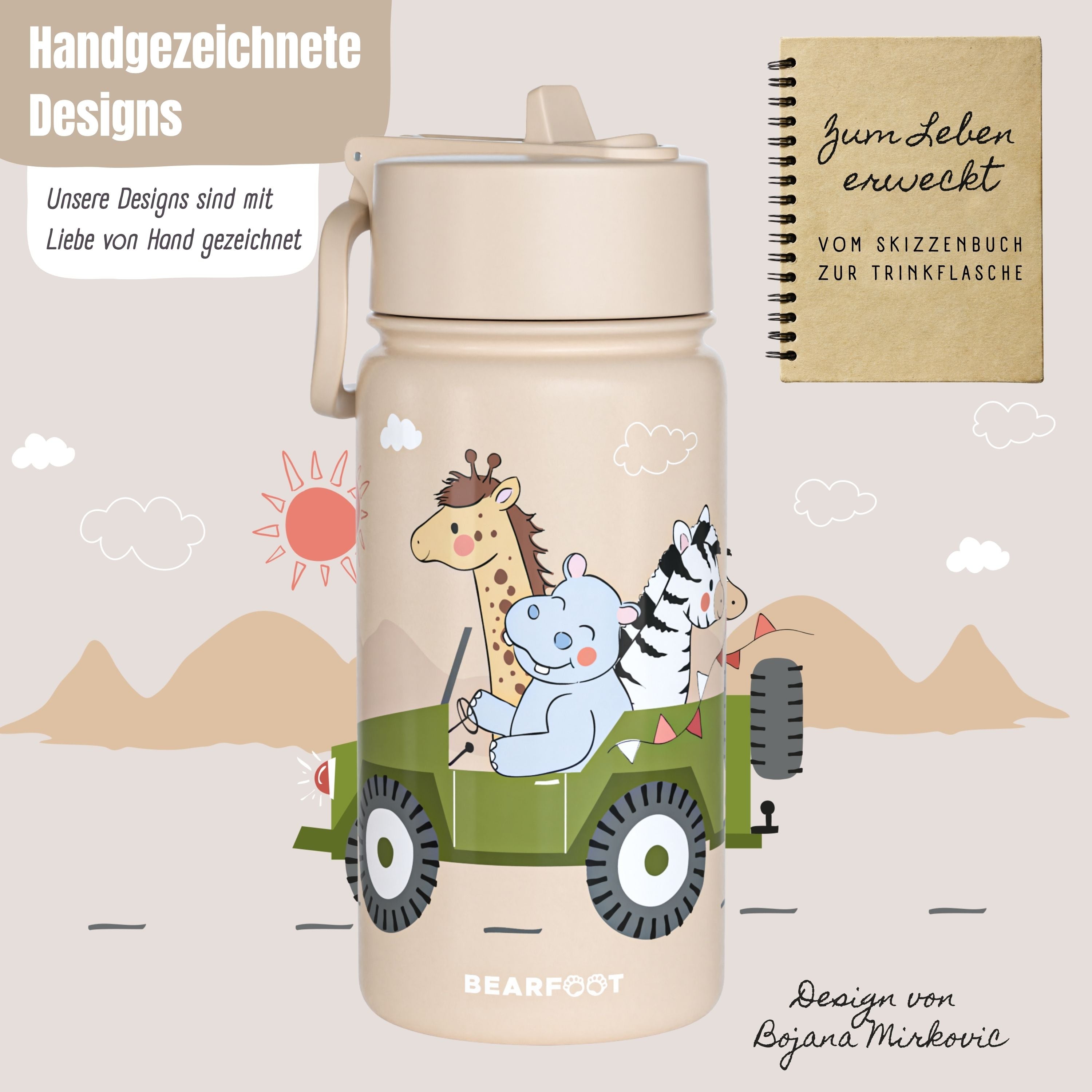 bearfoot-isolierflaschen-safari-trinkflasche-400-ml-edelstahl-braun image 3