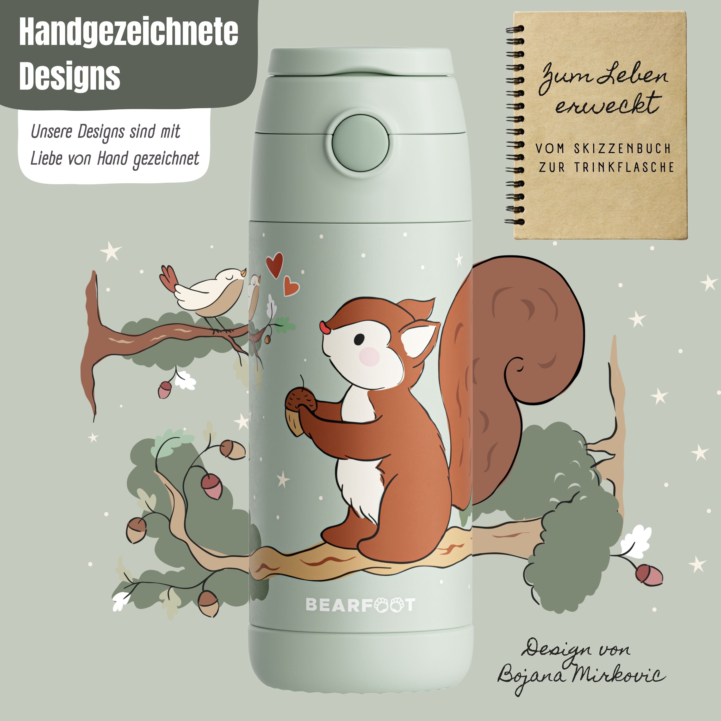 bearfoot-isolierflaschen-eichh-rnchen-thermoflasche-350-ml-gr-n image 4