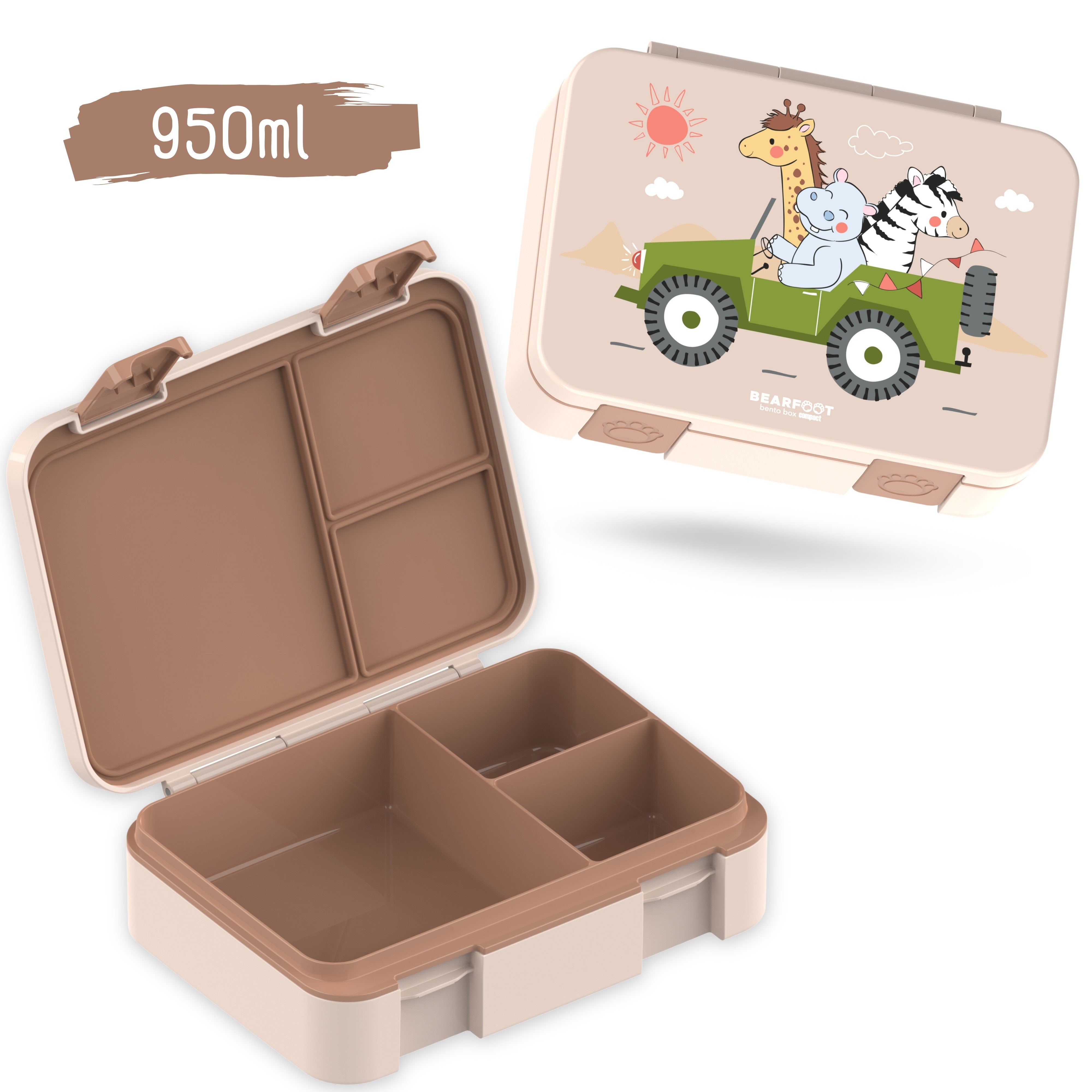 bearfoot-brotdosen-safari-brotdose-braun-950ml-bpa-frei image 2