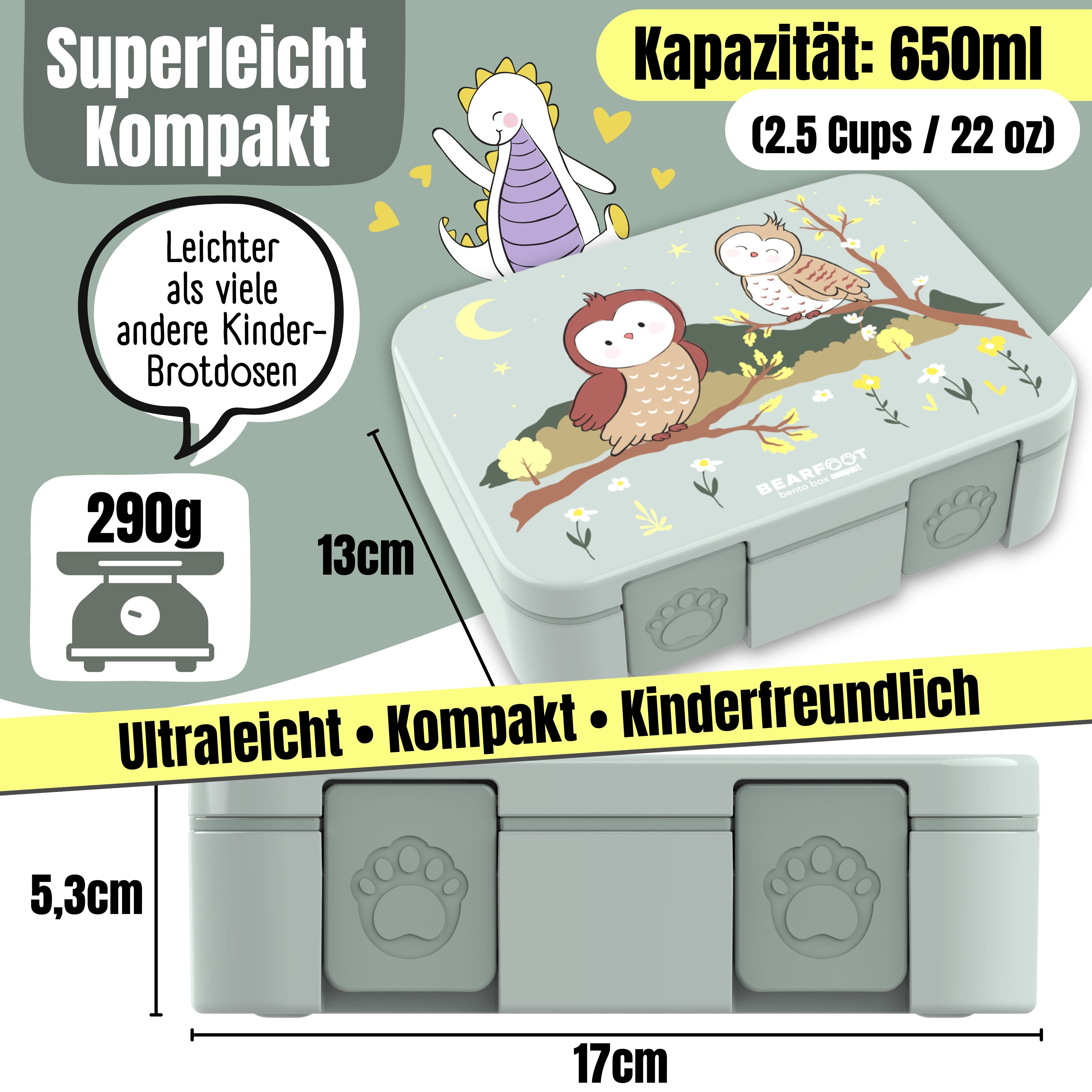 bearfoot-brotdosen-bento-box-eule-salbei-650ml-mit-f-chern image 4