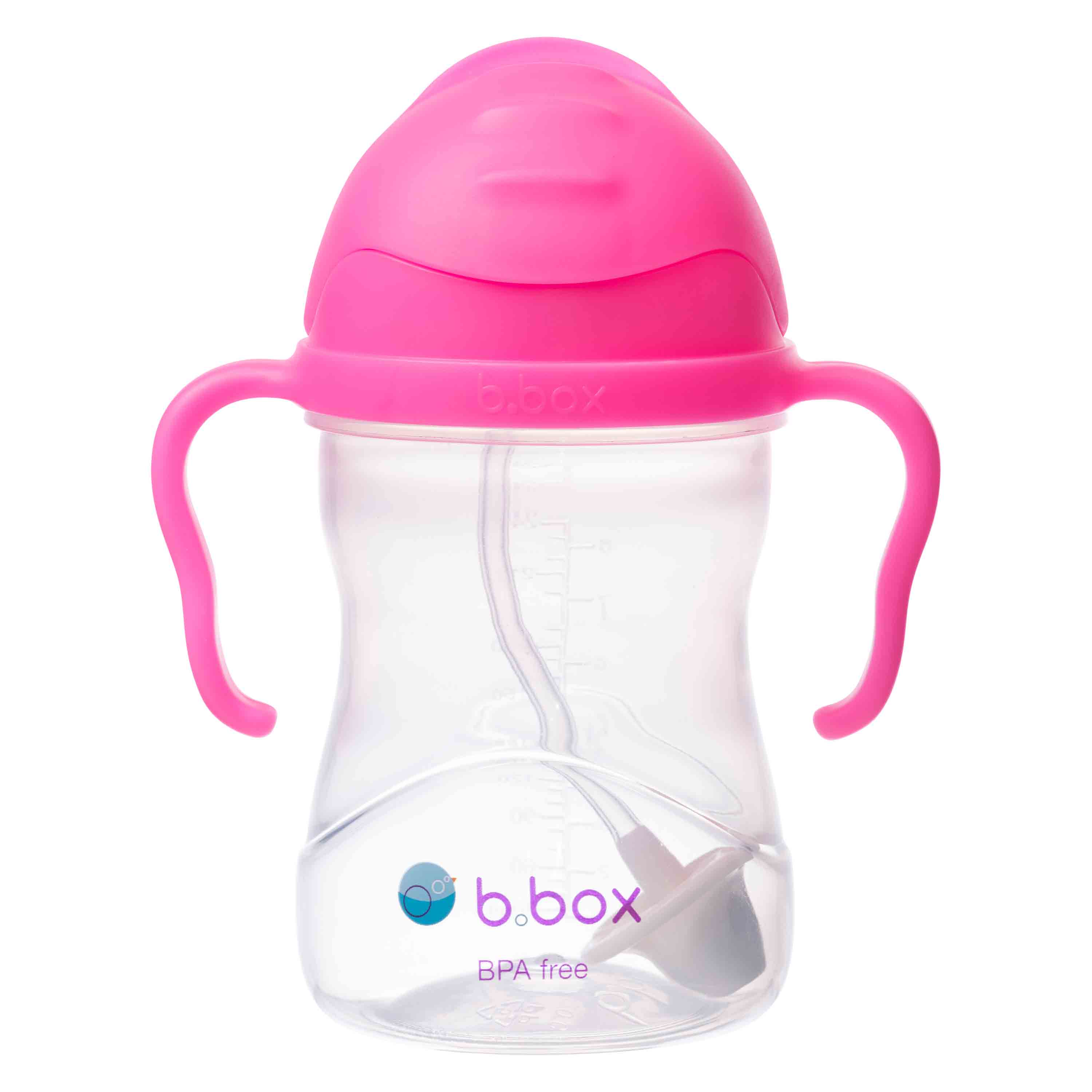 b-box-sippy-cup-trinkbecher-pink-pomegranate-240-ml-strohhalm image 1