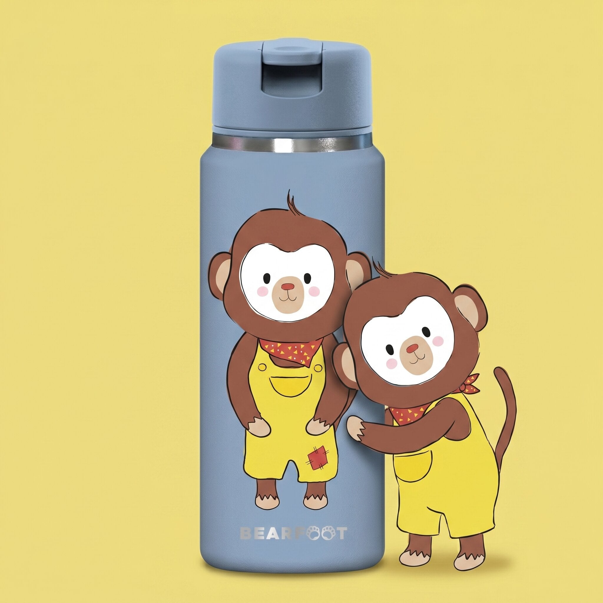 bearfoot-tiny-thermo-trinkflasche-200ml-affe-edelstahl image 1