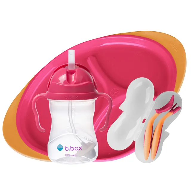 b-box-f-tter-set-silikon-sch-ssel-l-ffel-strawberry-shake image 1