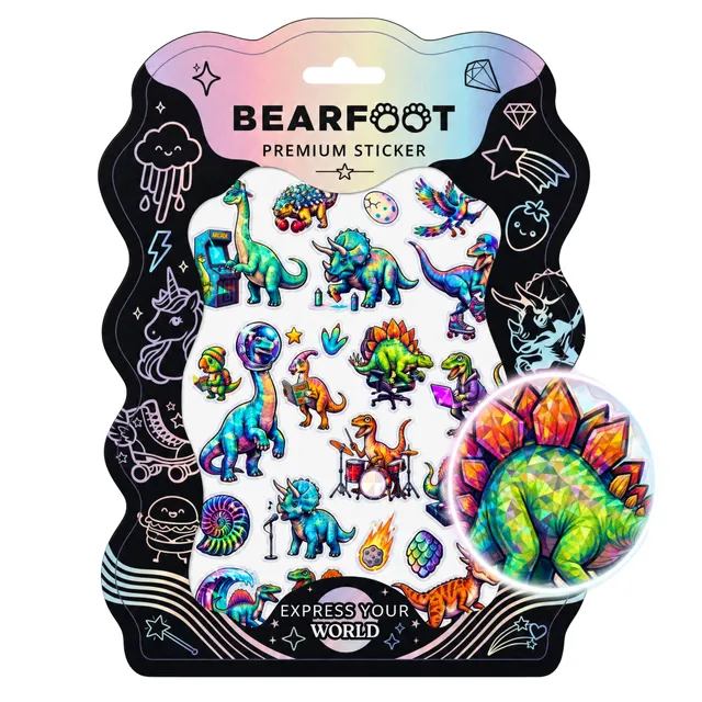 bearfoot-accessoires-premium-sticker-aufkleber-dino-din-a5 image 1