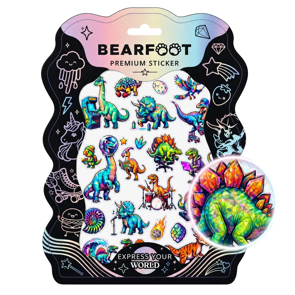 bearfoot-accessoires-premium-sticker-aufkleber-dino-din-a5 image 1