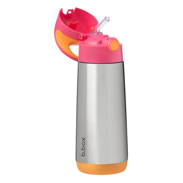 b-box-trinkflasche-strawberry-shake-500-ml-edelstahl-thermo-rosa image 1