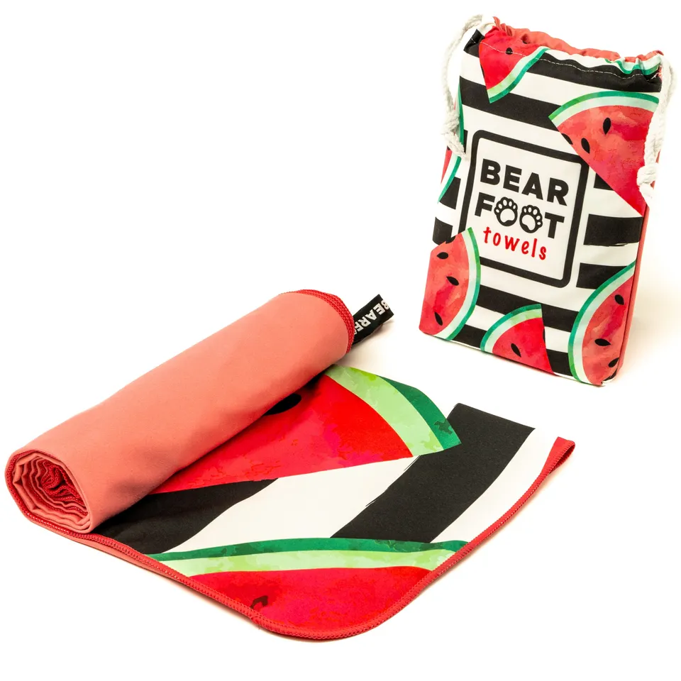 bearfoot-strandhandtuch-mikrofaser-wassermelone-rot-200x90cm image 1