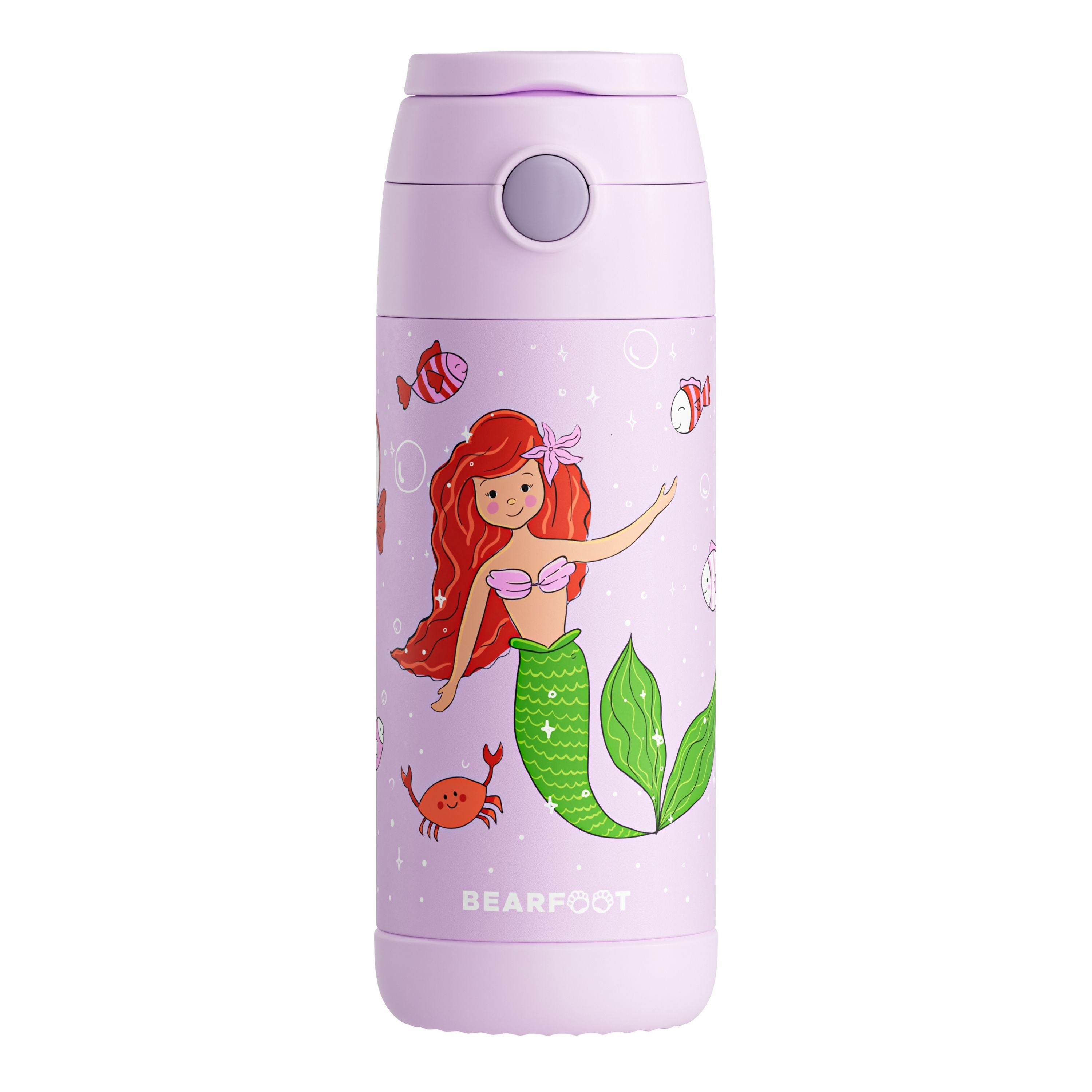 bearfoot-thermo-trinkflasche-edelstahl-350-ml-meerjungfrau-lila image 3