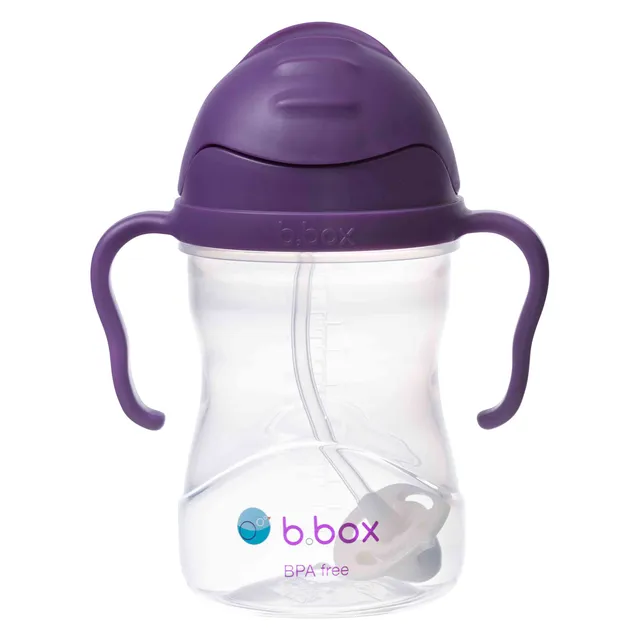 b-box-sippy-cup-trinkbecher-grape-lila-240-ml-strohhalm image 1