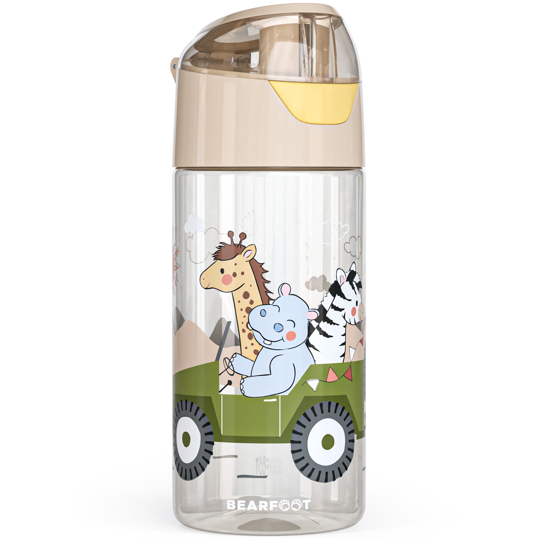 bearfoot-trinkflasche-safari-braun-wasserflasche-450-ml-tritan image 1