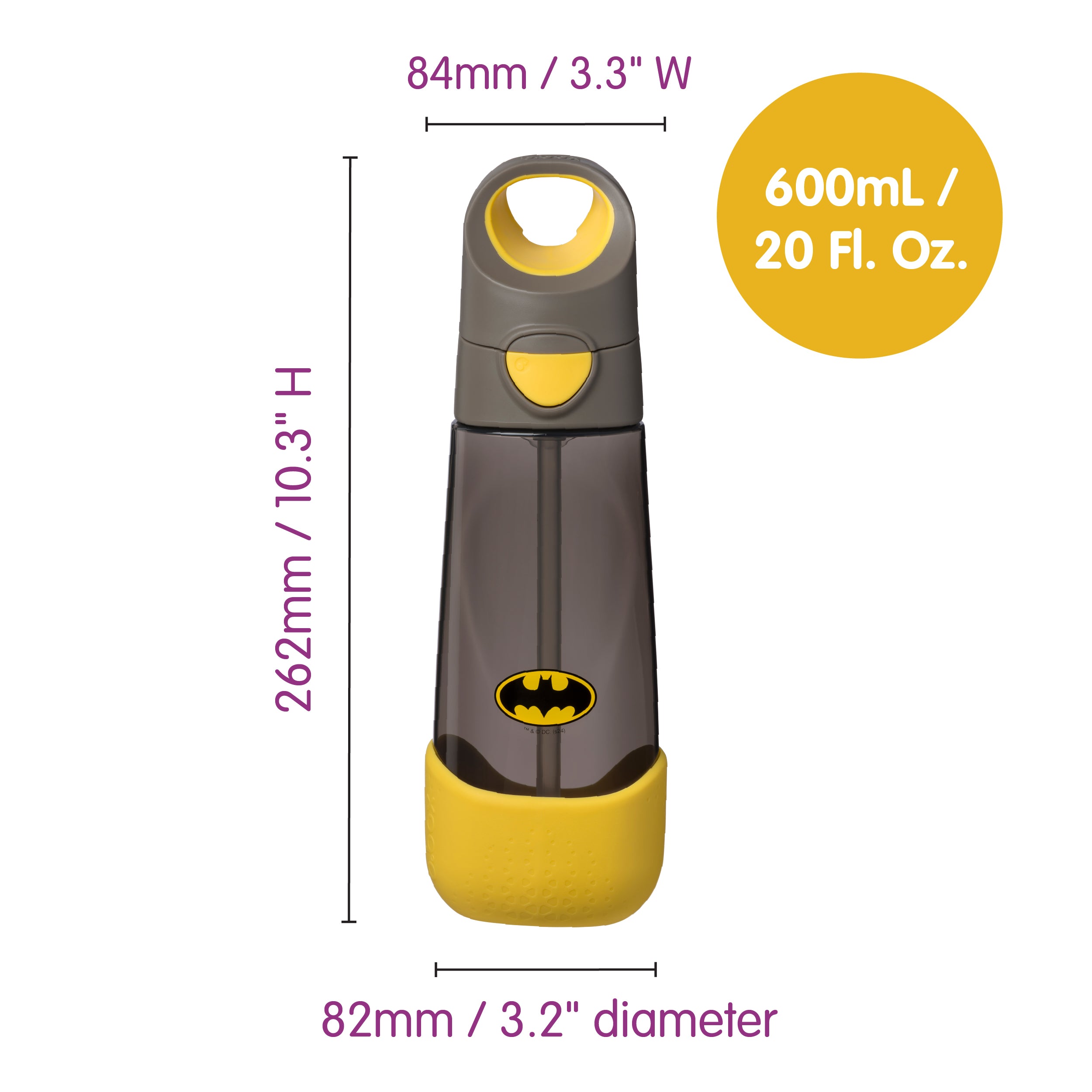 b-box-tritan-trinkflasche-600-ml-batman-auslaufsicher image 6