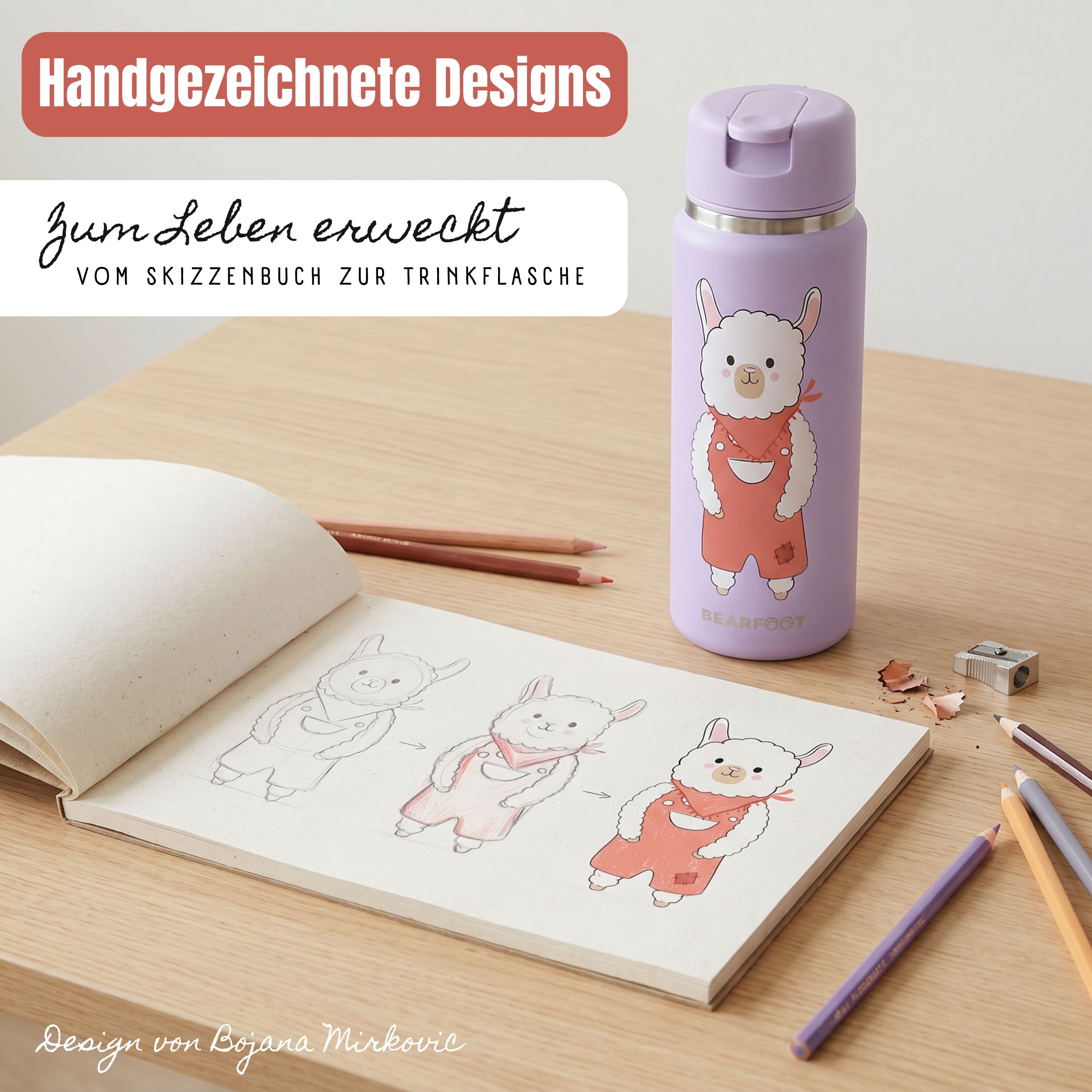 bearfoot-tiny-lama-isolierflasche-200-ml-edelstahl-mit-strohhalm image 7