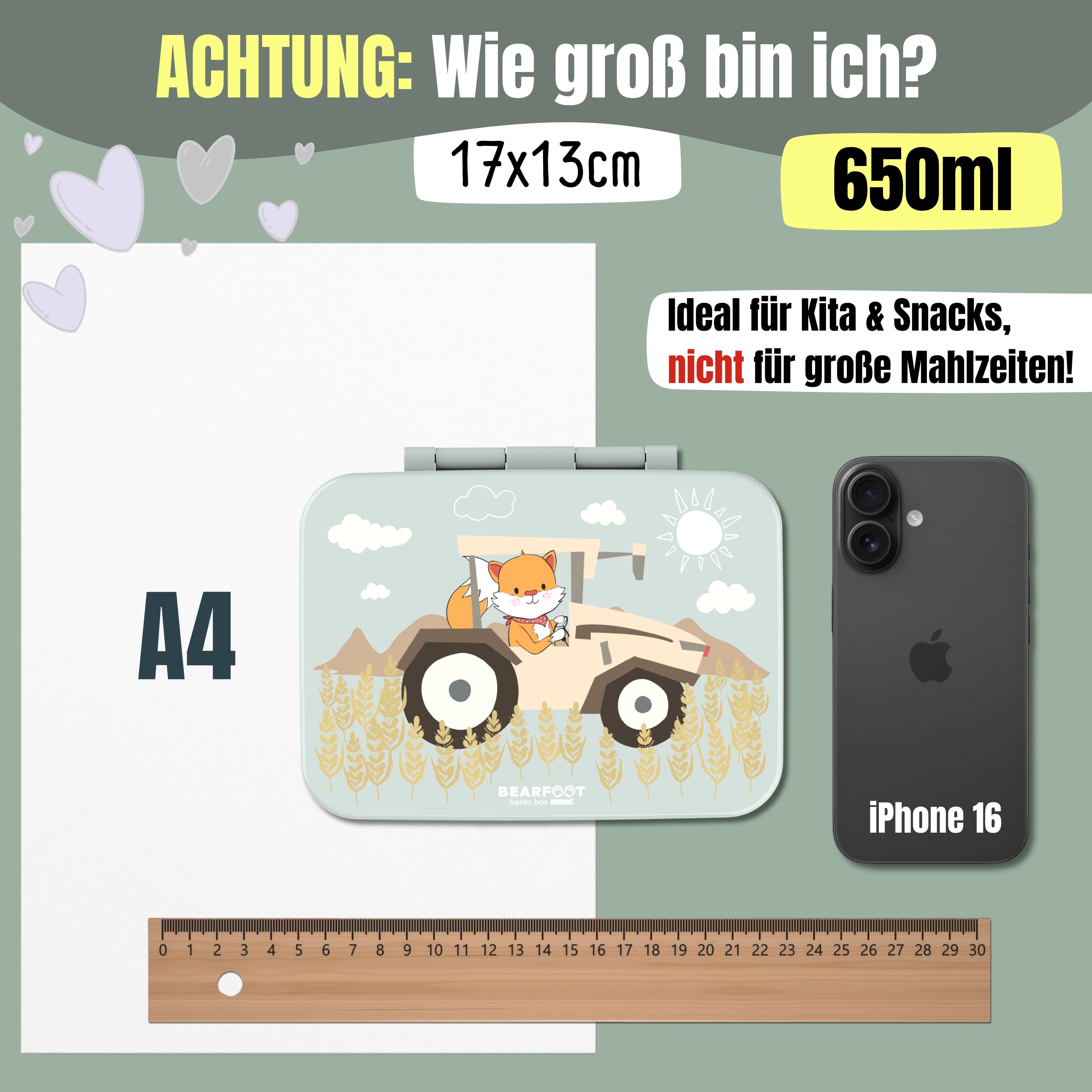 bearfoot-compact-brotdose-traktor-salbei-1000ml-auslaufsicher image 7
