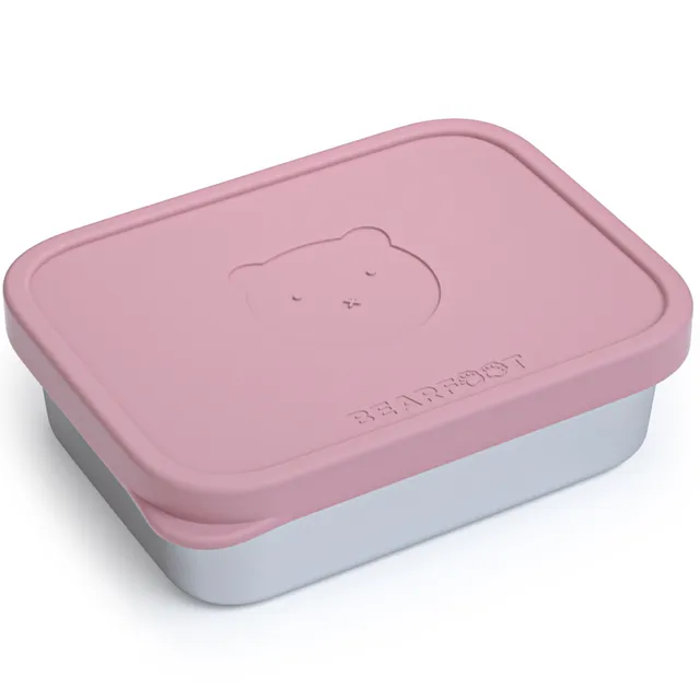 bearfoot-brotdosen-edelstahl-brotdose-rosa-700ml-auslaufsicher image 1