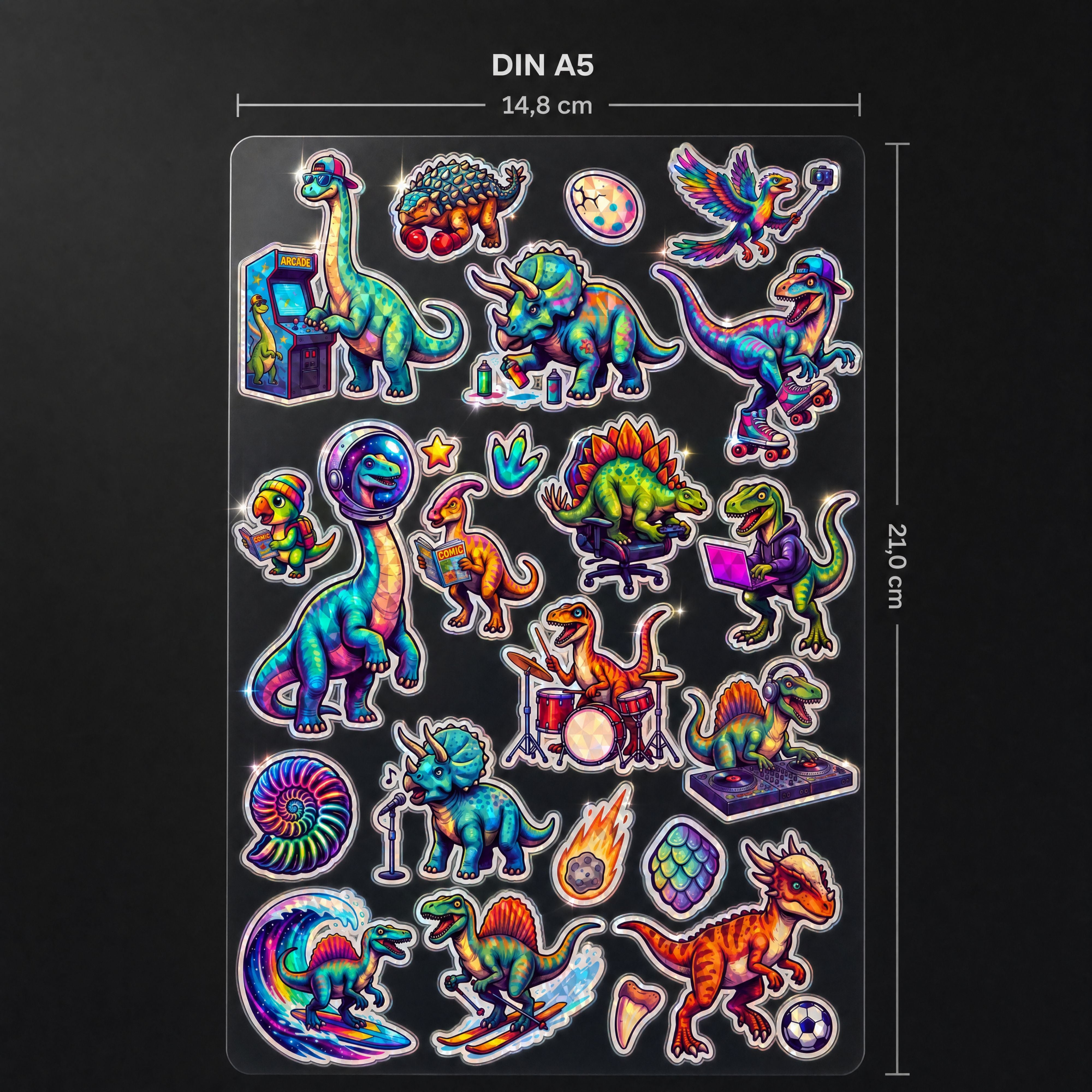 bearfoot-accessoires-premium-sticker-aufkleber-dino-din-a5 image 5