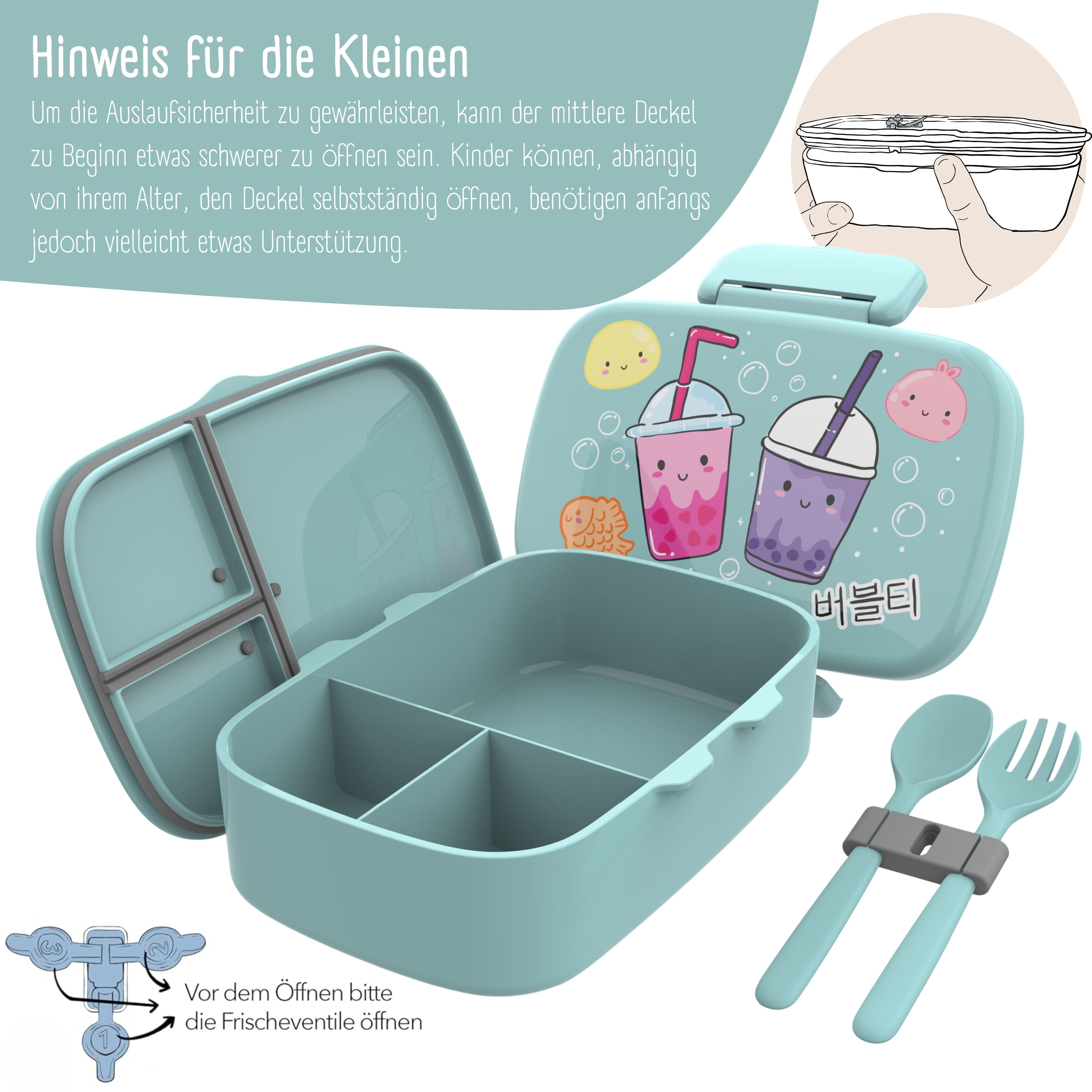 bearfoot-bento-brotdose-kinder-bubble-tea-mint-mit-f-chern image 5