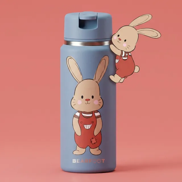 bearfoot-tiny-thermo-trinkflasche-edelstahl-hase-200ml image 1