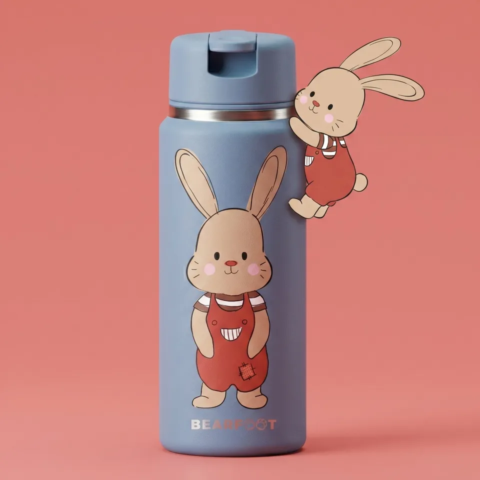 bearfoot-tiny-thermo-trinkflasche-edelstahl-hase-200ml image 1