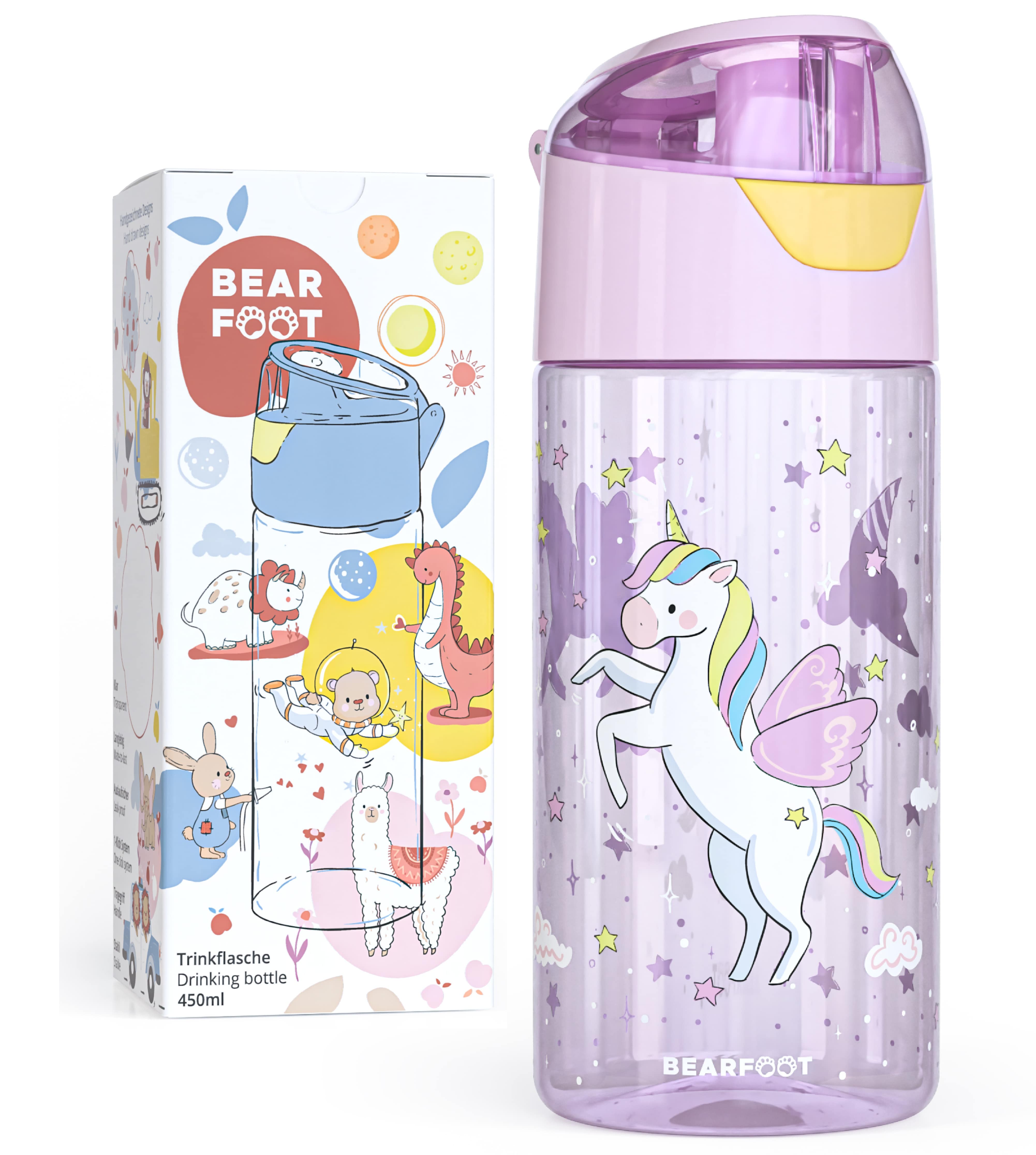 bearfoot-einhorn-bundle-bento-box-m-trinkflasche-450ml-set image 8