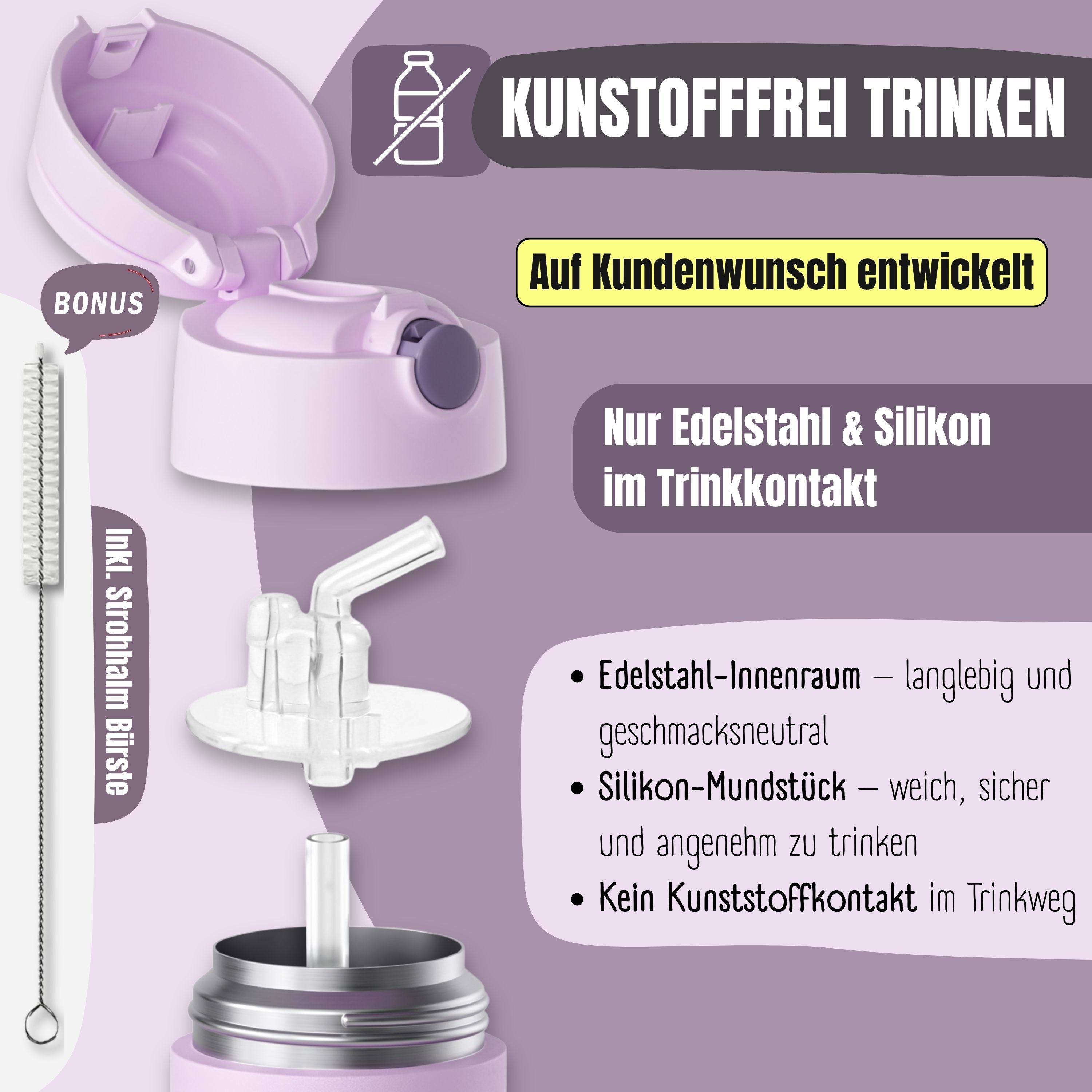 bearfoot-einhorn-lila-thermo-kinder-trinkflasche-edelstahl-350-ml image 7