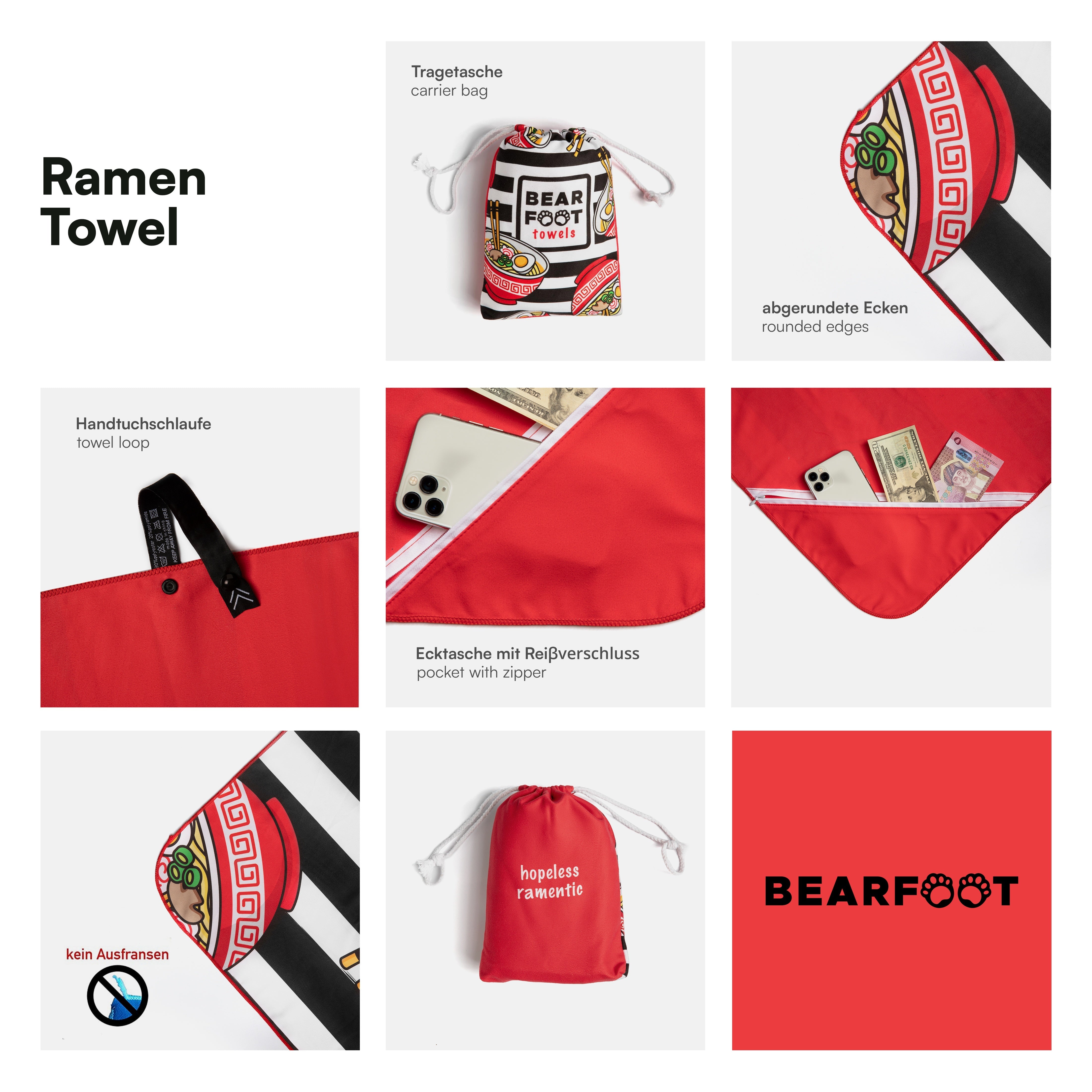 bearfoot-strandtuch-ramen-160x80-cm-mikrofaser-mit-tasche image 3