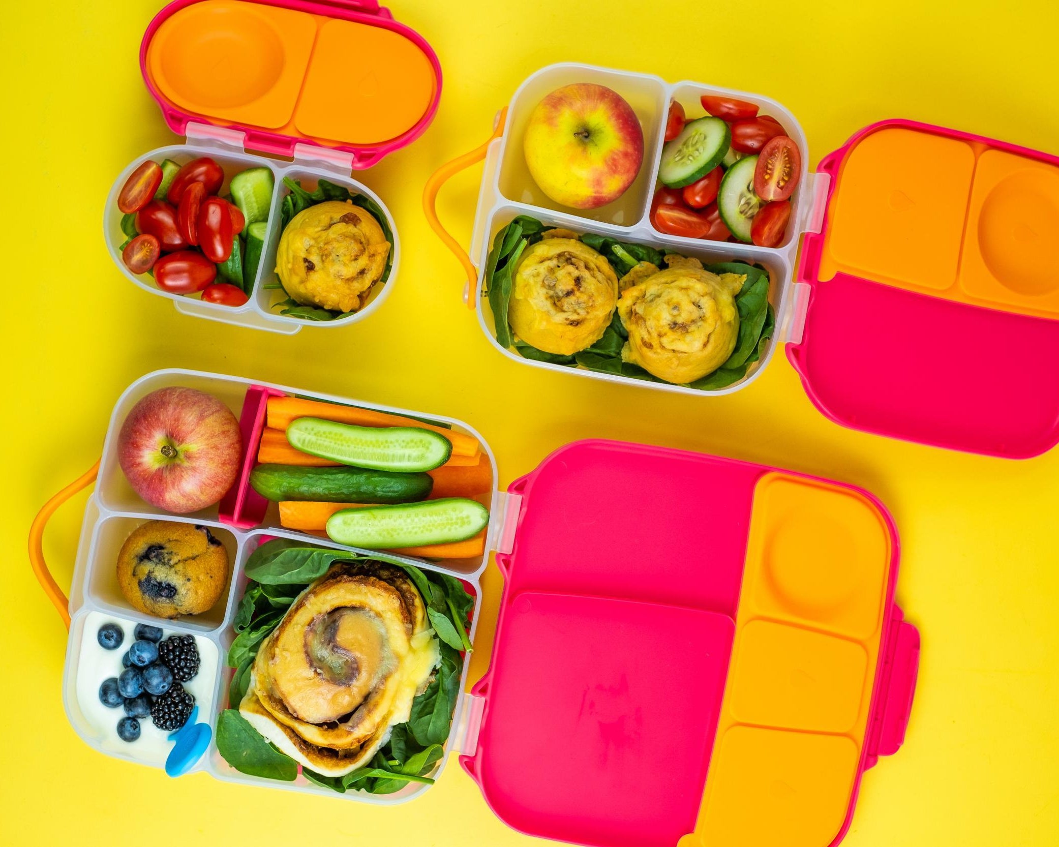 b-box-lunchbox-lunch-time-3er-set-strawberry-shake-brotdose-auslaufsicher image 6
