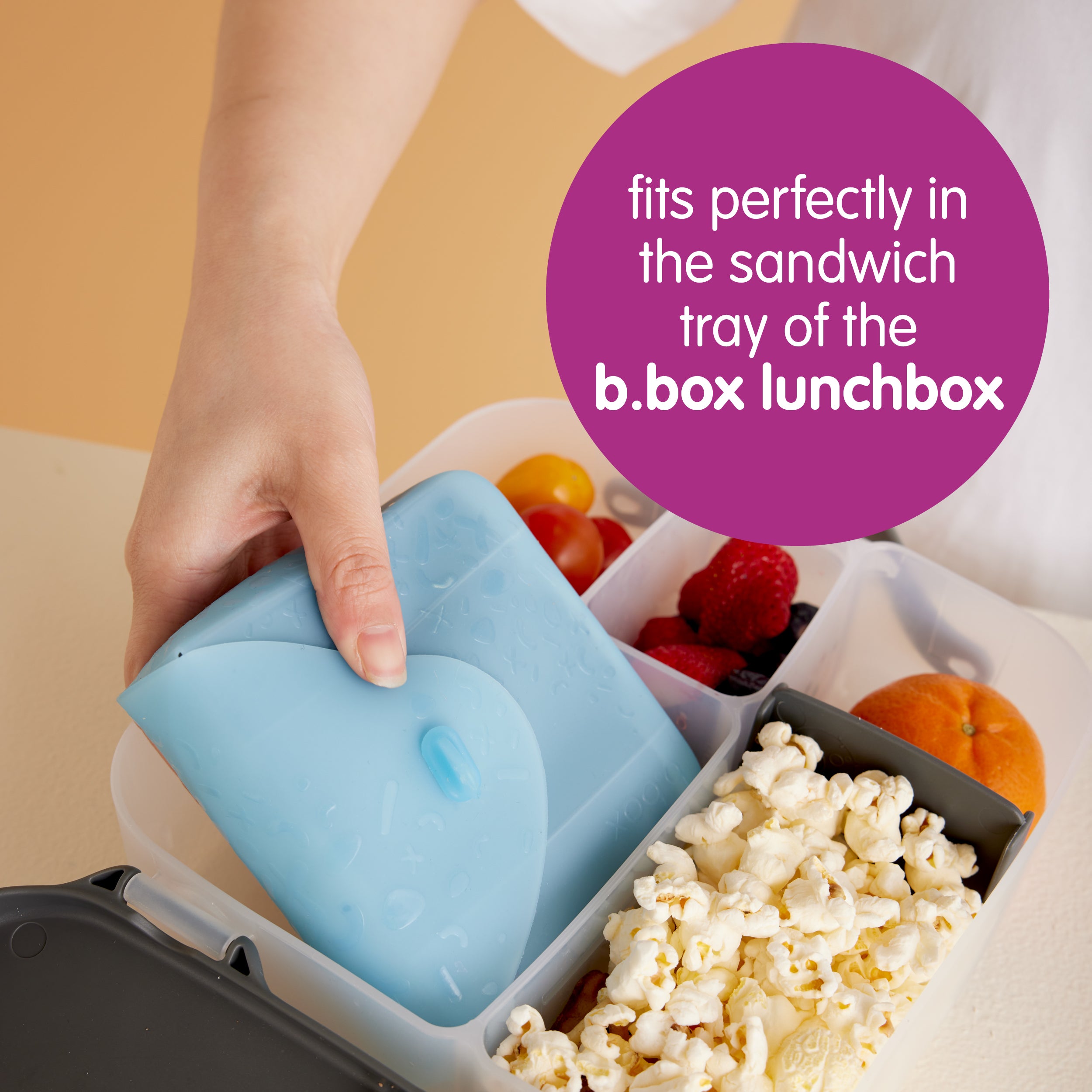 b-box-silicone-lunch-pocket-silikon-brottasche-forest-430ml image 2