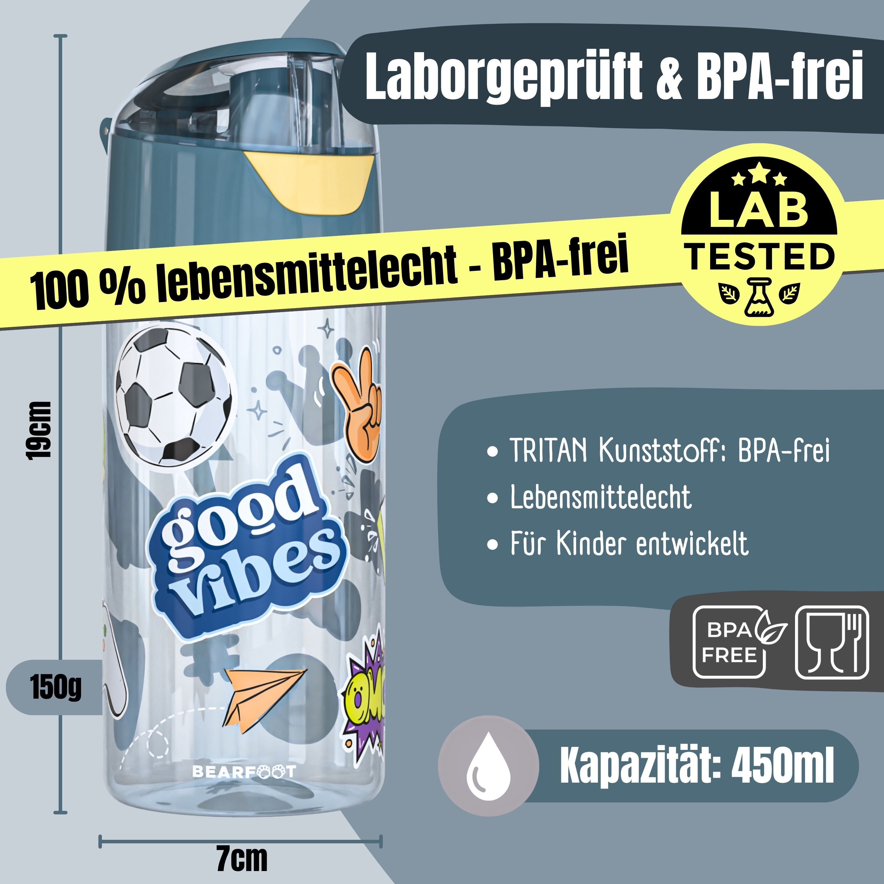 bearfoot-trinkflaschen-trinkflasche-kinder-sticker-blau-450ml image 3