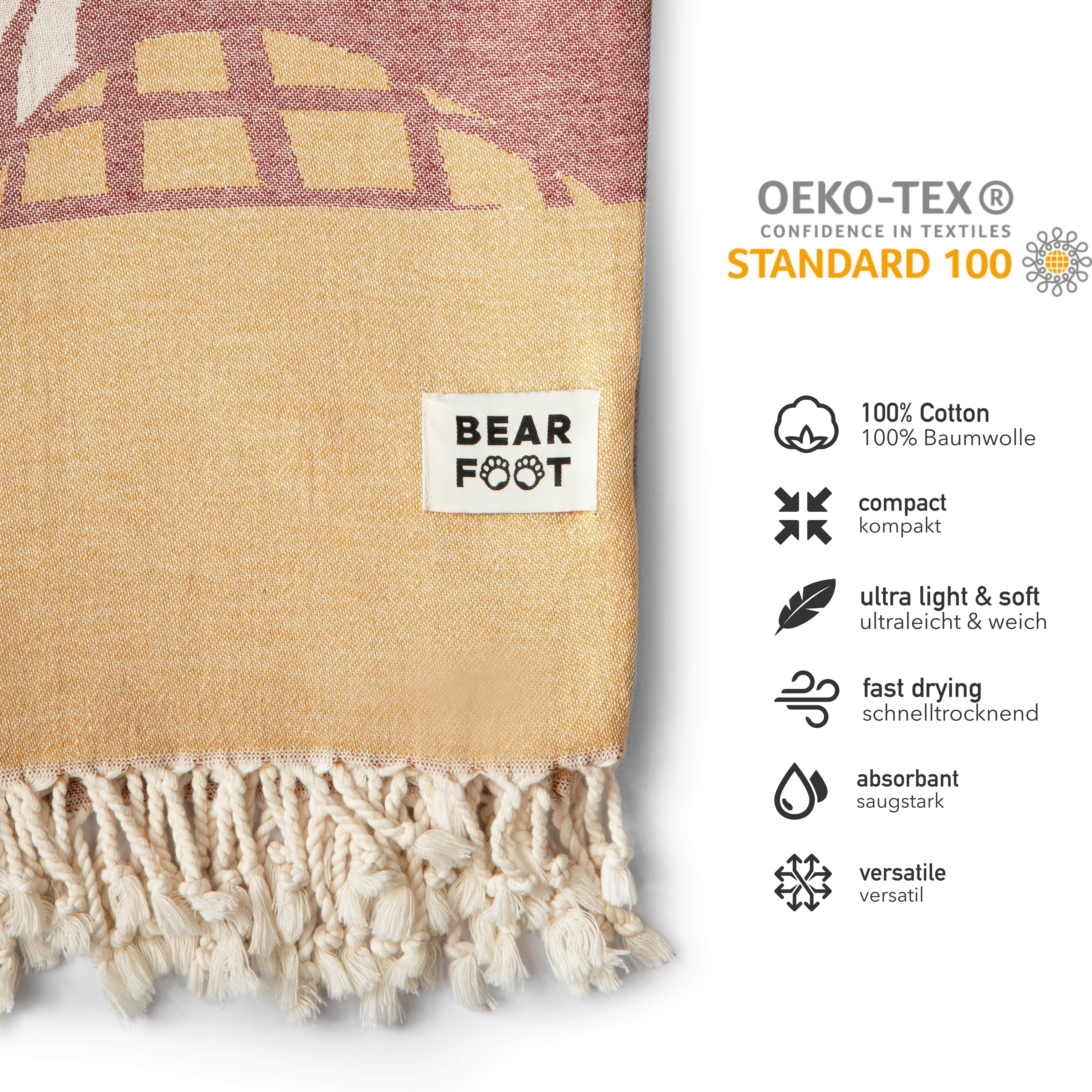 bearfoot-pineapple-red-strandtuch-baumwolle-100-cotton-gro image 2