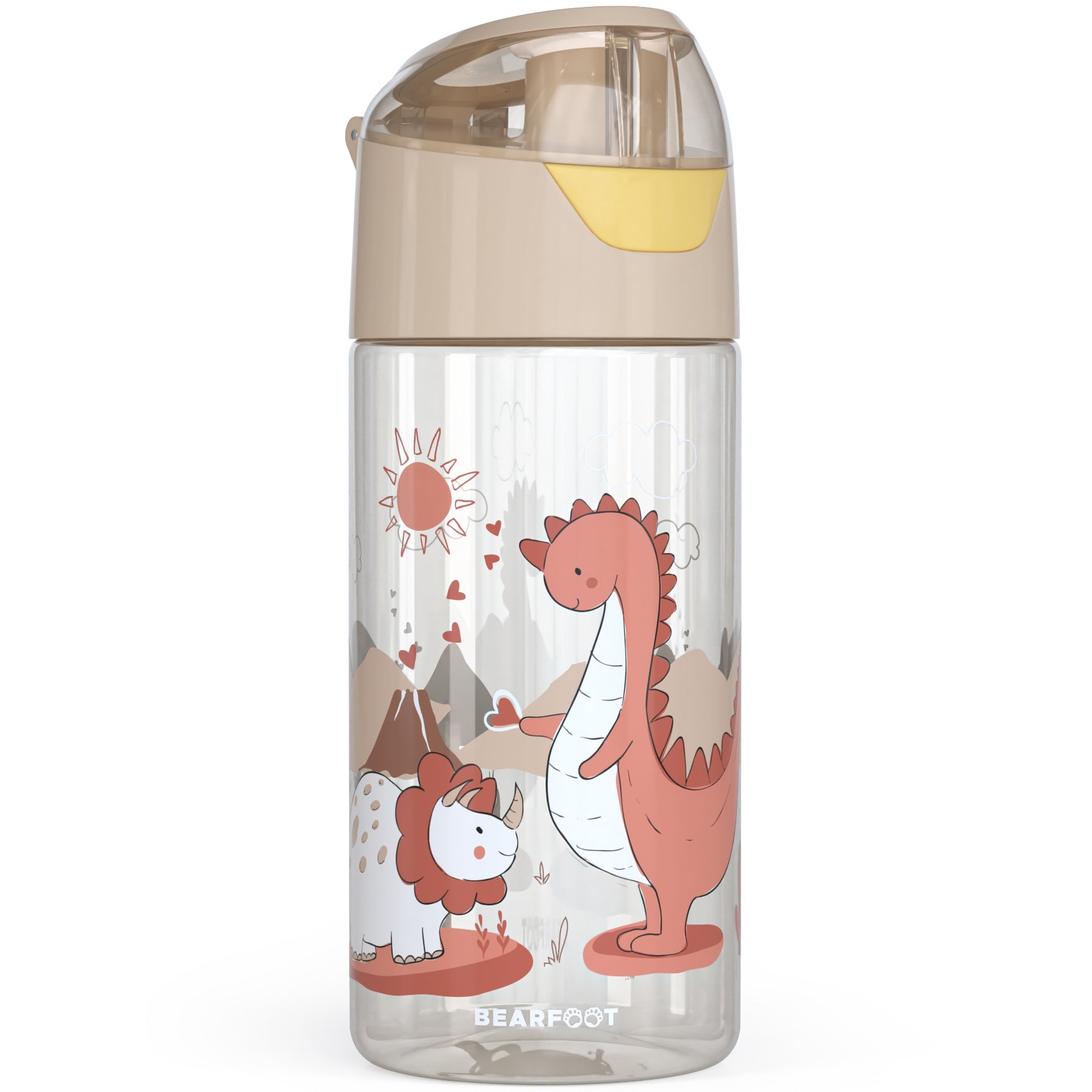 bearfoot-trinkflasche-kinder-dinos-450-ml-wasserflasche-tritan image 1