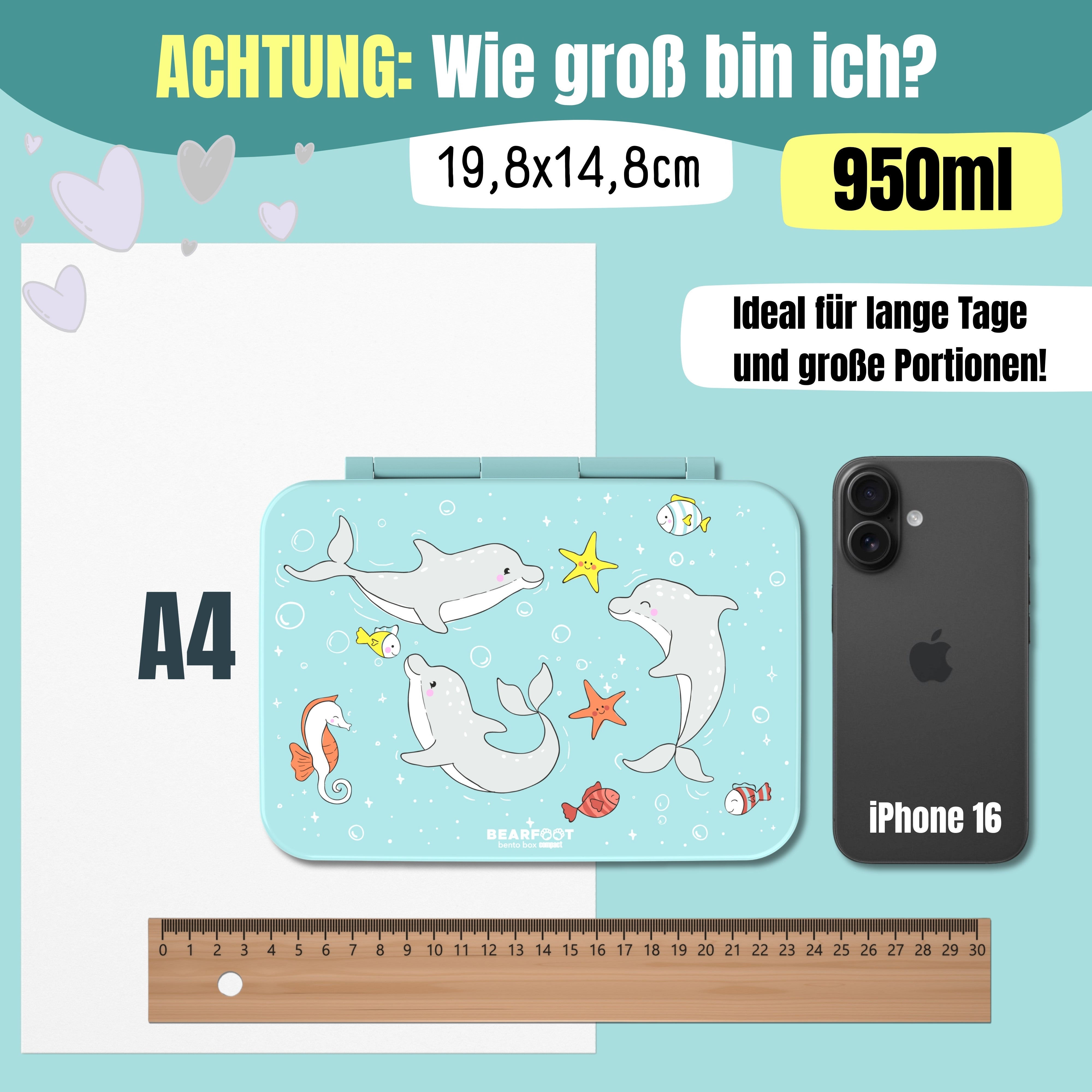 bearfoot-brotdosen-bento-box-compact-950ml-delfin-f-cher image 8