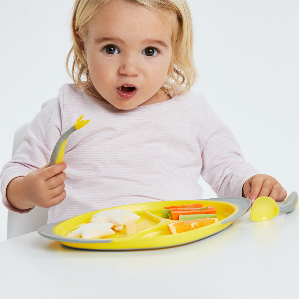 b-box-f-tter-set-silikon-ess-set-lemon-sherbet-2-teilig image 2