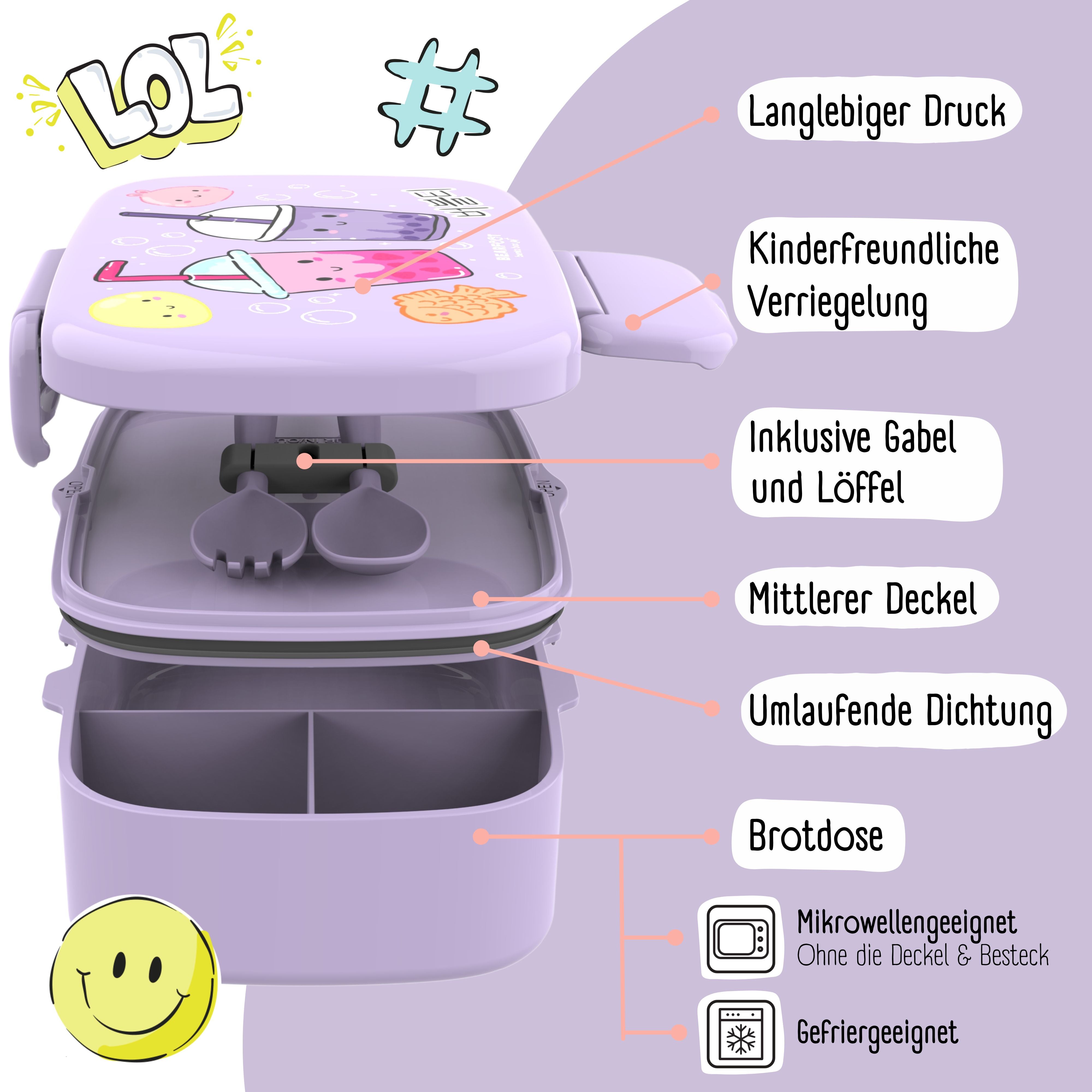 bearfoot-brotdosen-bubble-tea-brotdose-lila-mit-f-chern image 4