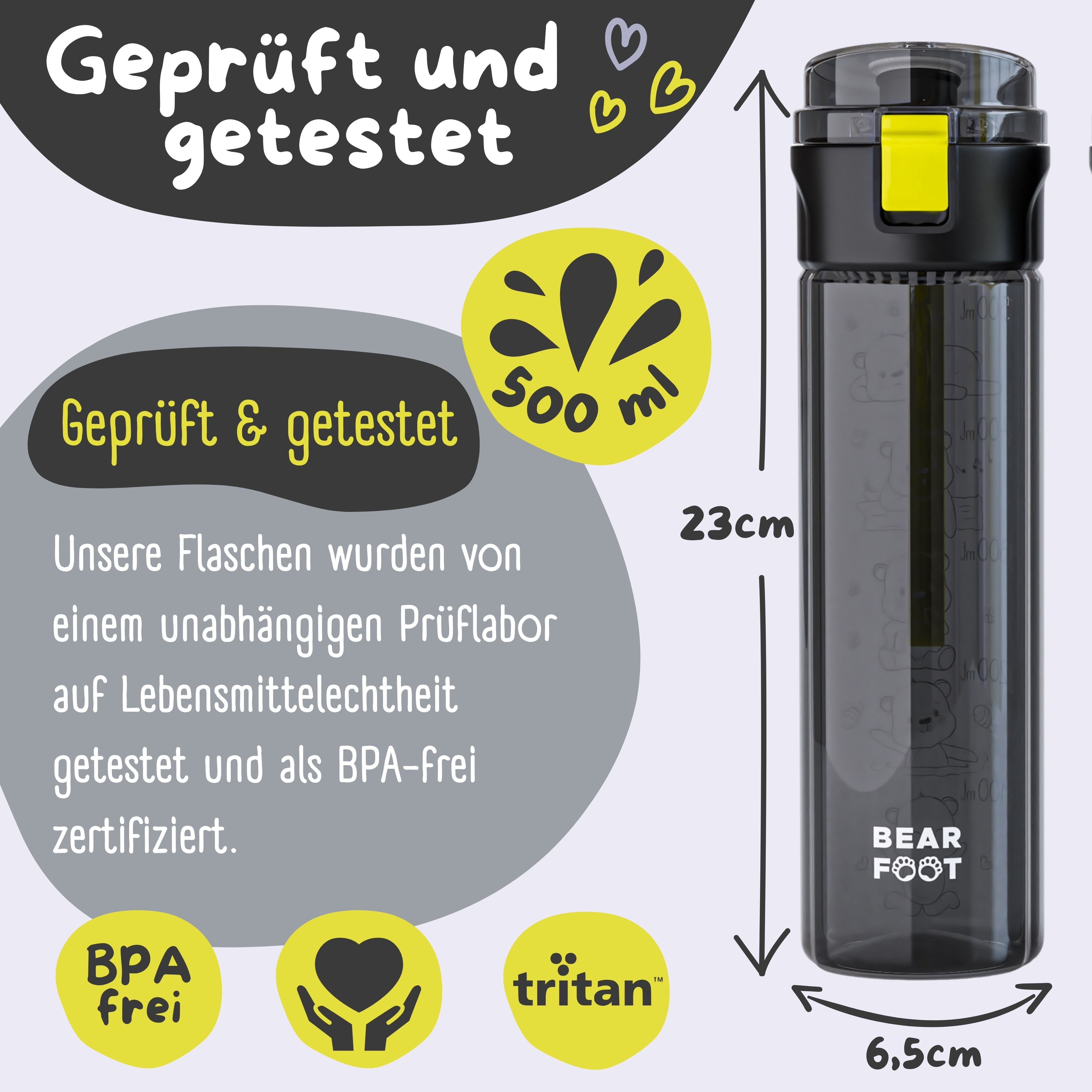 bearfoot-trinkflasche-logo-schwarz-500-ml-tritan-bpa-frei-skala image 5