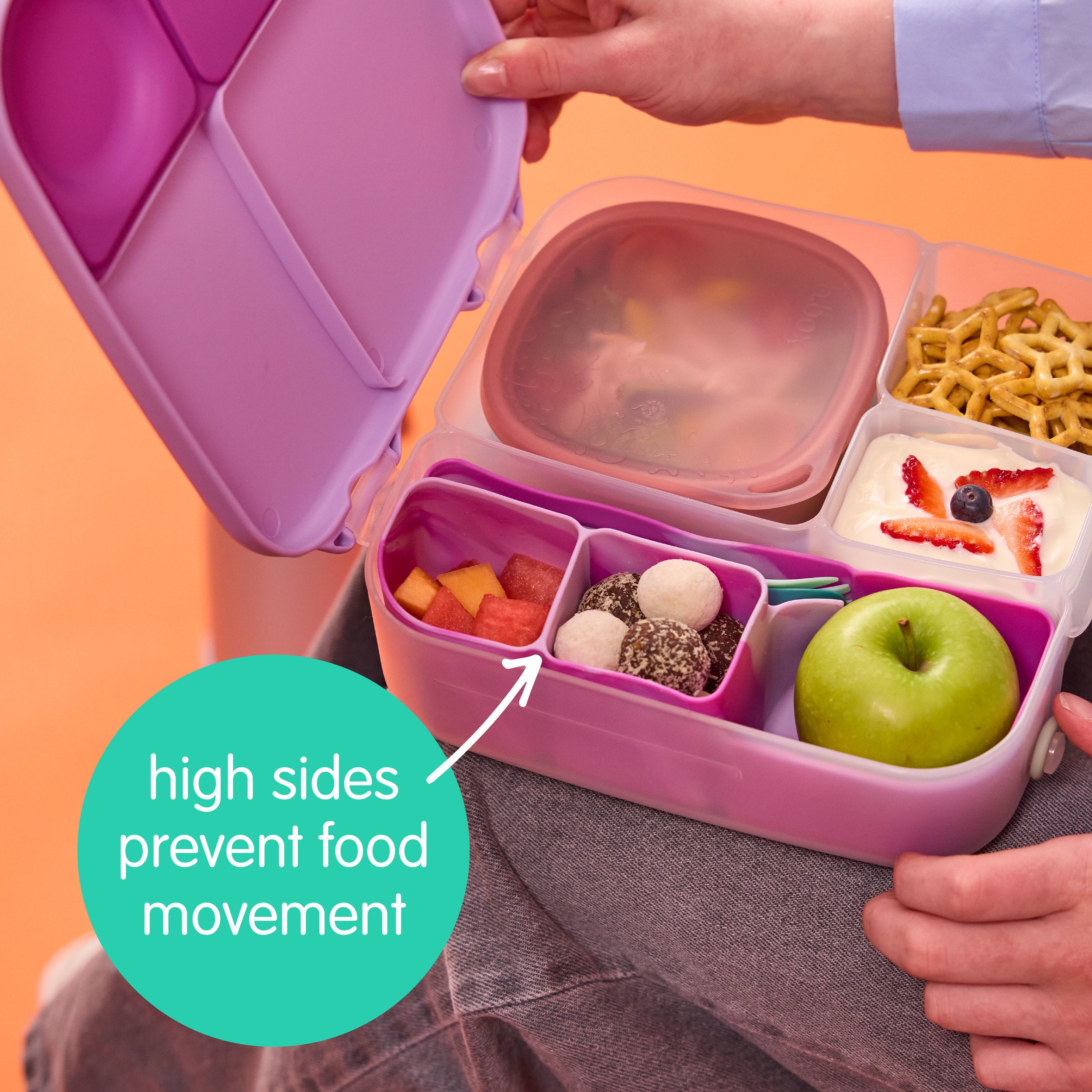 b-box-bento-tray-lunchbox-einsatz-silikon-cosmic-apfelfach image 3