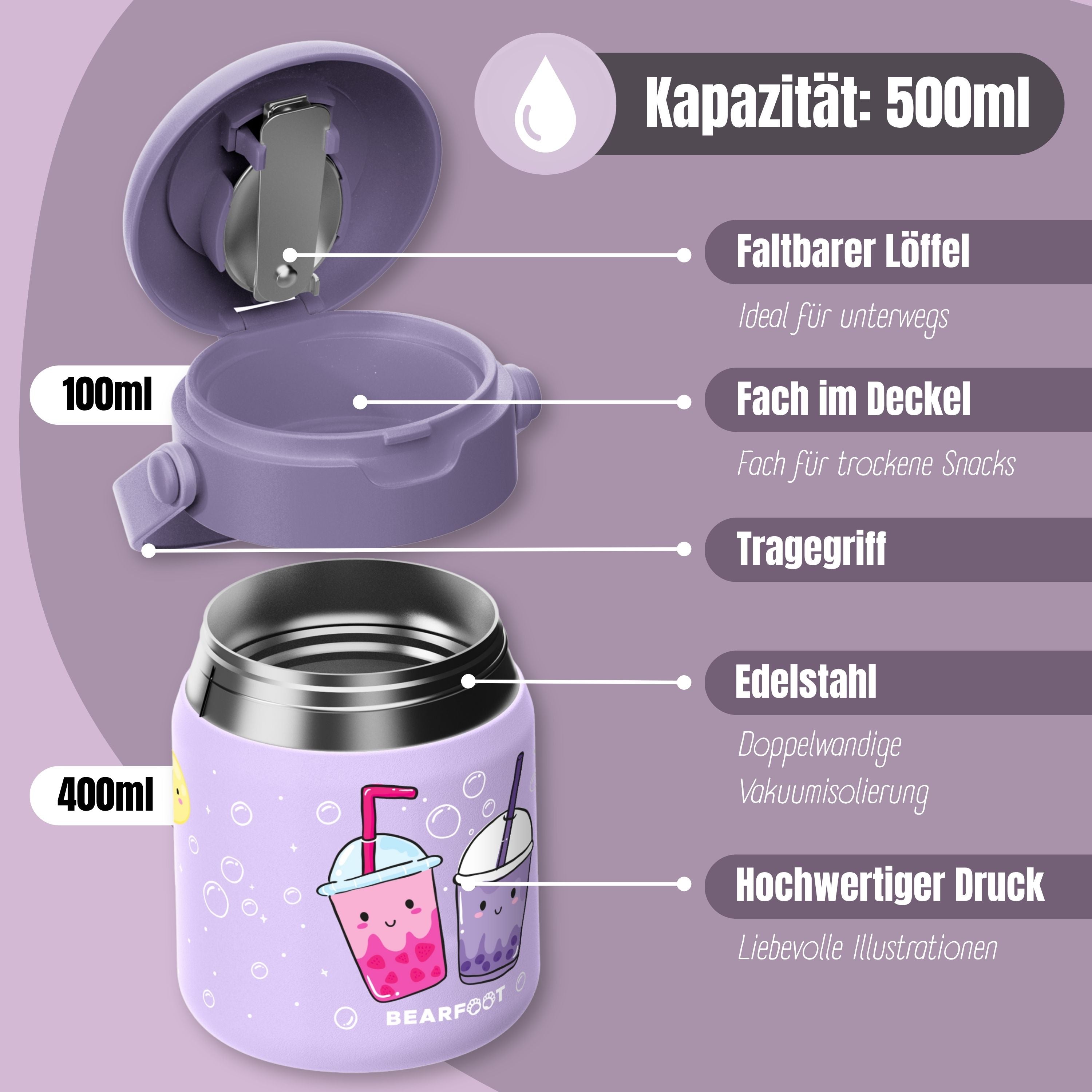 bearfoot-thermobeh-lter-kinder-edelstahl-bubble-tea-lila-500ml image 6