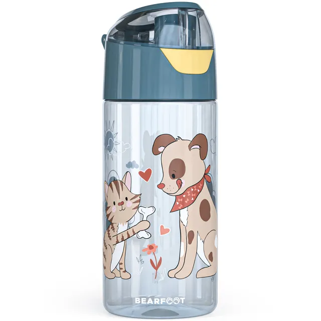bearfoot-trinkflaschen-hund-katze-wasserflasche-450-ml-blau image 1